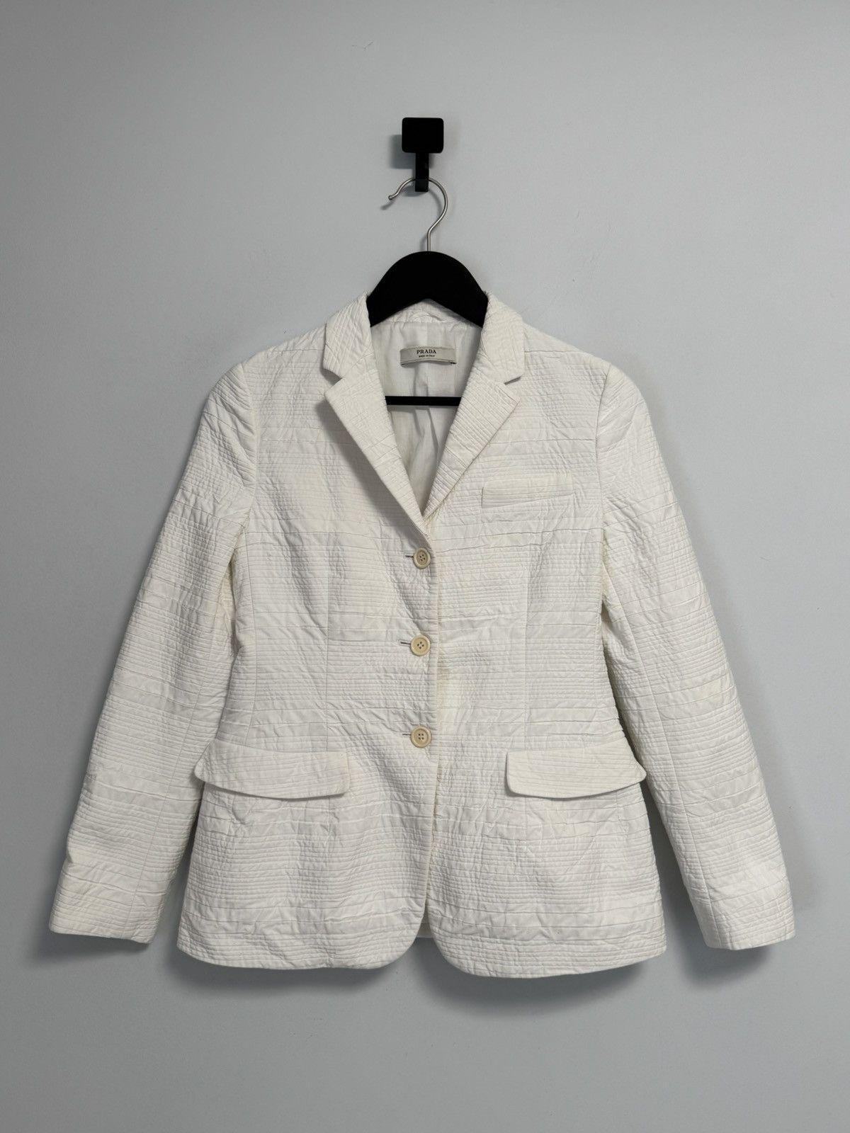 Prada Prada Women’s Jacket Blazer Luxury White Size M / US 6-8 / IT 42-44 - 1 Thumbnail