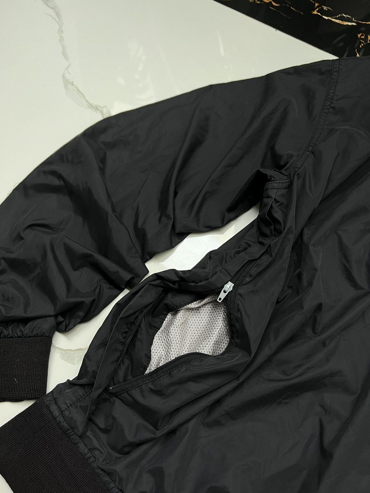 Stussy × Vintage 90's STUSSY FITNESS RARE Y2K SMALL LOGO NYLON SWEATSHIRT Size US L / EU 52-54 / 3 - 4 Thumbnail