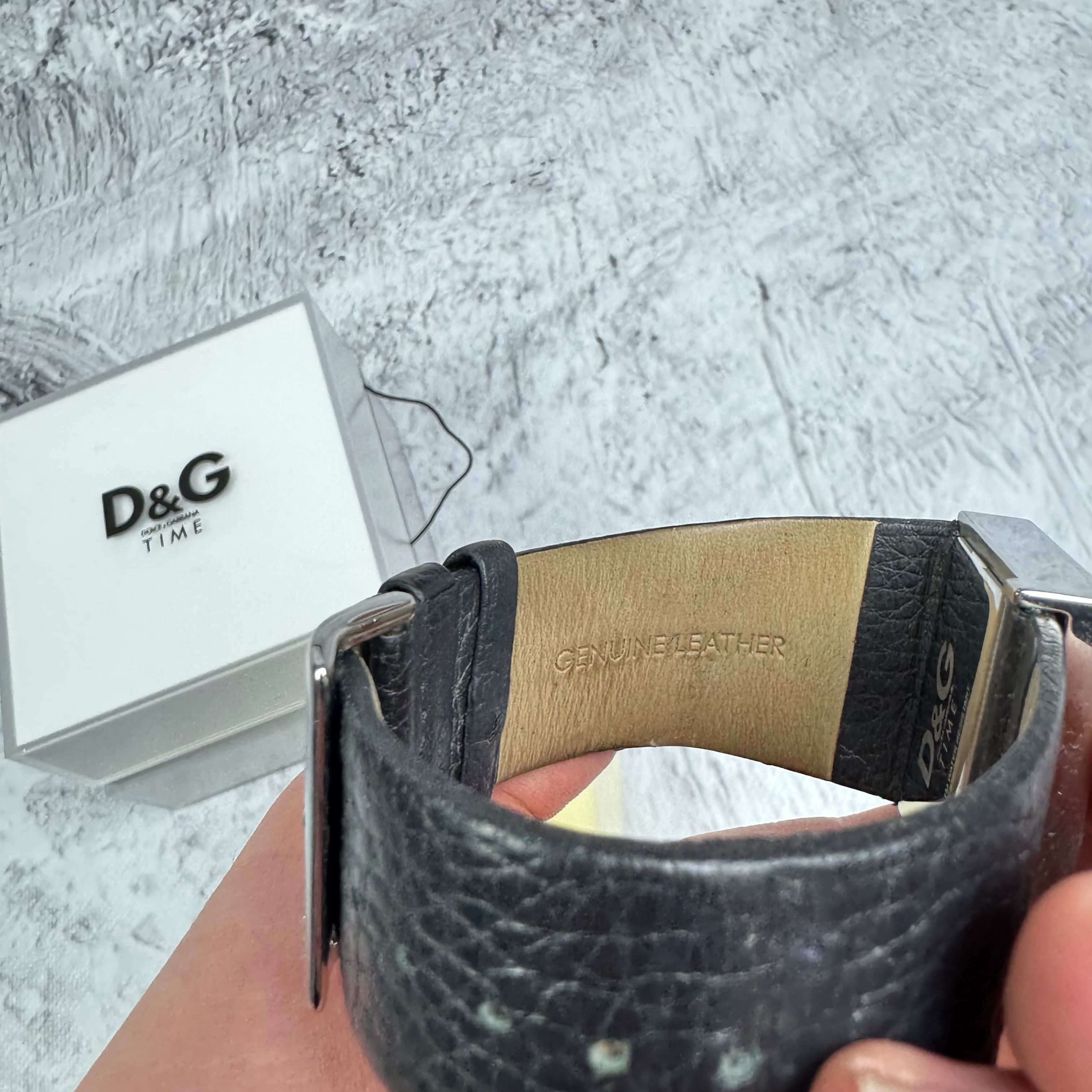 Dolce & Gabbana D&G Black Leather Water Resistance Barcode Wrist Watch Size ONE SIZE - 7 Thumbnail