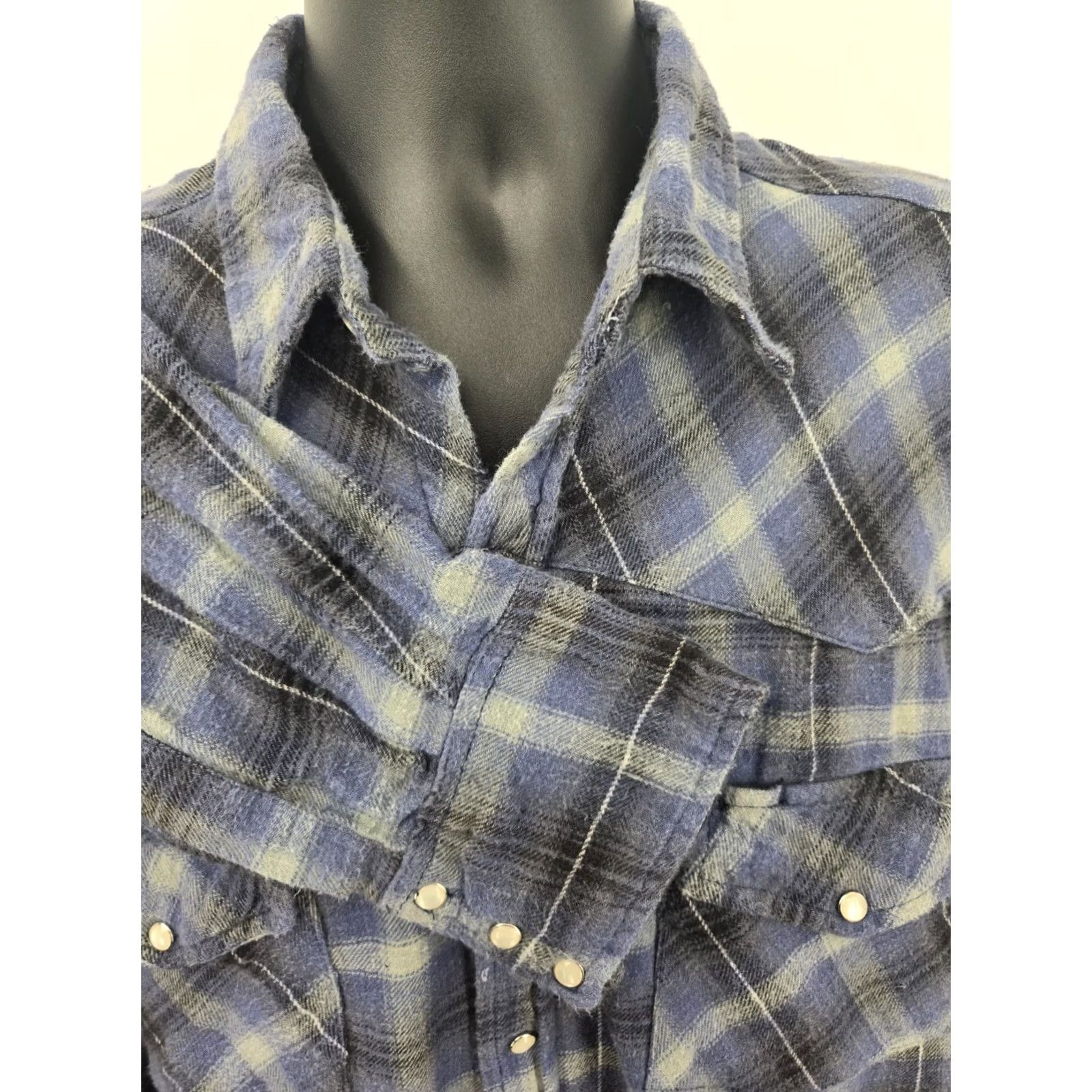 Vintage Canyon Guide Flannel Shirt 2XL Blue Plaid Pocket Button Outdoor Men XXL Size US XXL / EU 58 / 5 - 5 Thumbnail