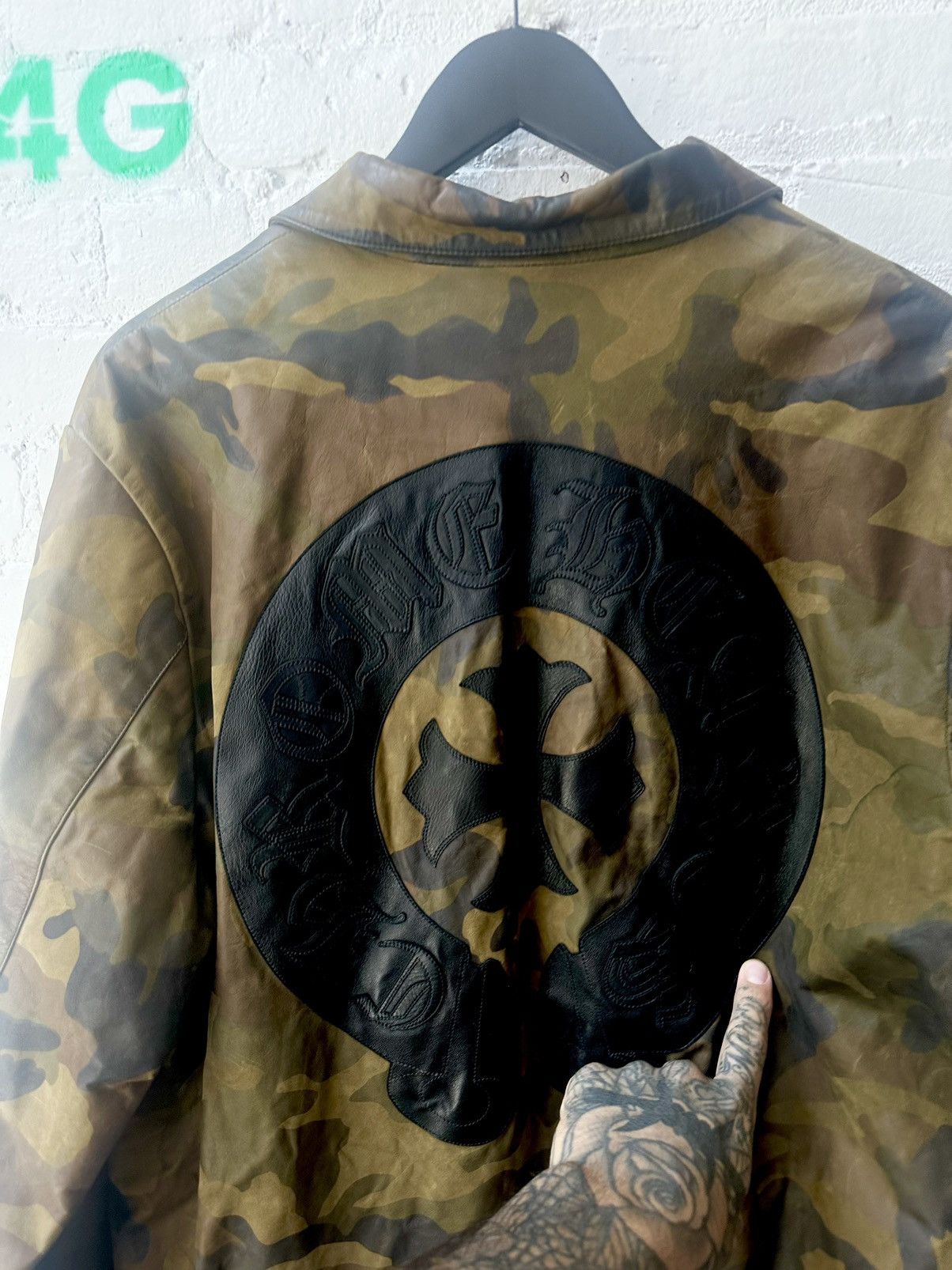 Chrome Hearts Chrome Hearts XXL 2XL CAMO CROSS PATCH LEATHER JACKET Size US XXL / EU 58 / 5 - 10 Thumbnail