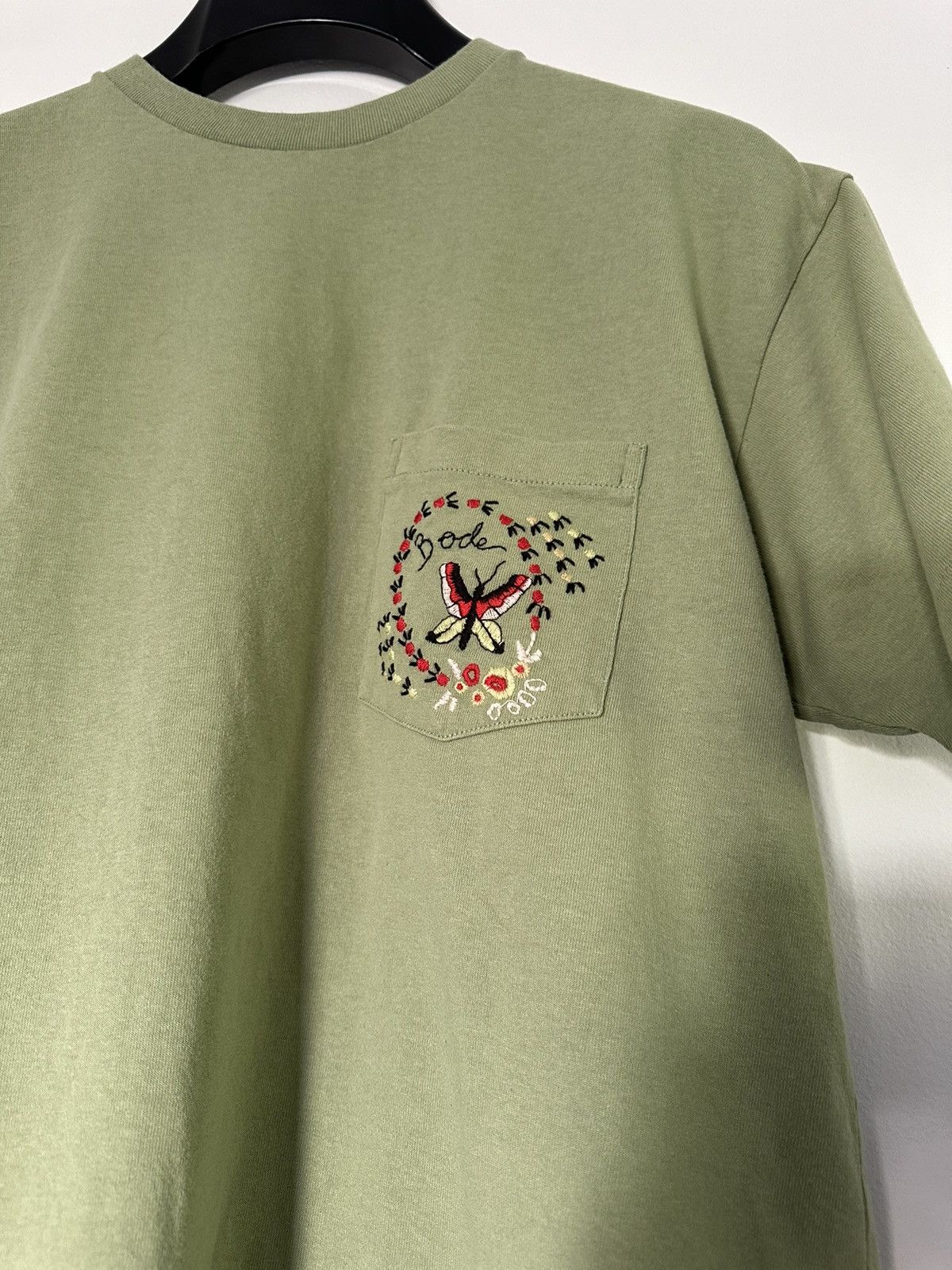 Bode Embroidered pocket Tee