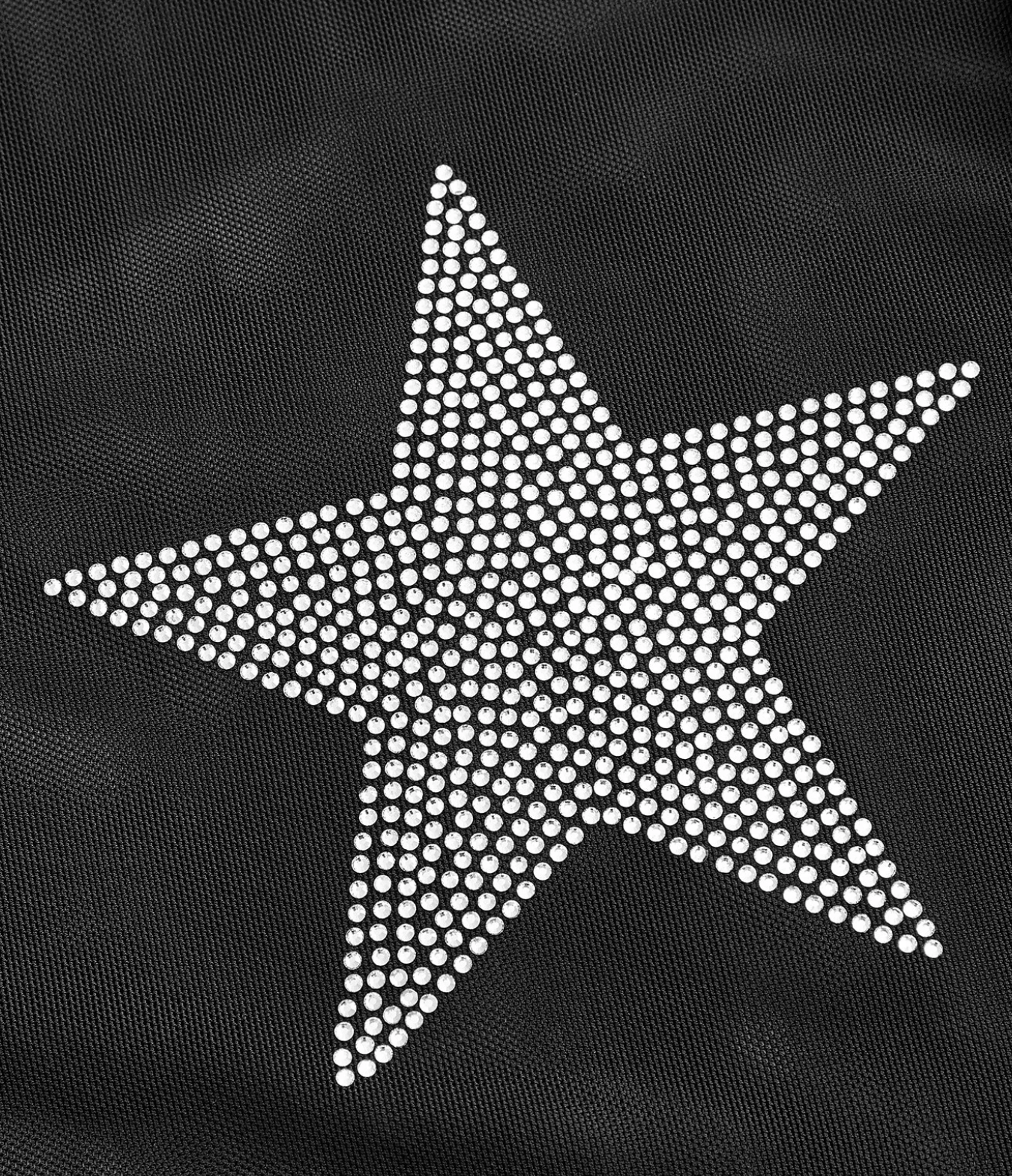 Shein Black Mesh Top with Crystal Star Patches Size M / US 6-8 / IT 42-44 - 2 Thumbnail