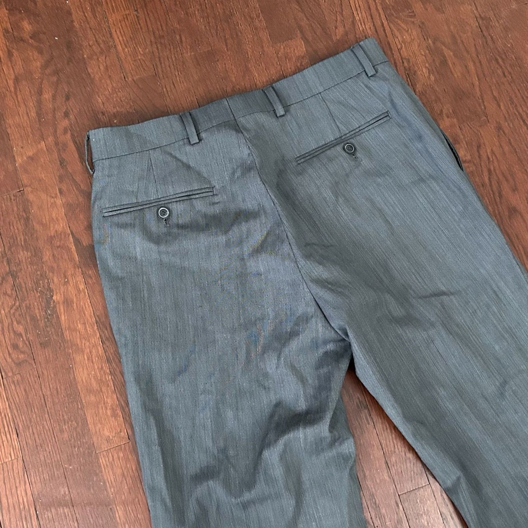 Joseph Abboud Joseph Abboud Dress Pants Gray Flat Front 30 x 32 Wool Blend Formal Mens Pants Regular Womens? Size US 30 / EU 46 - 4 Thumbnail