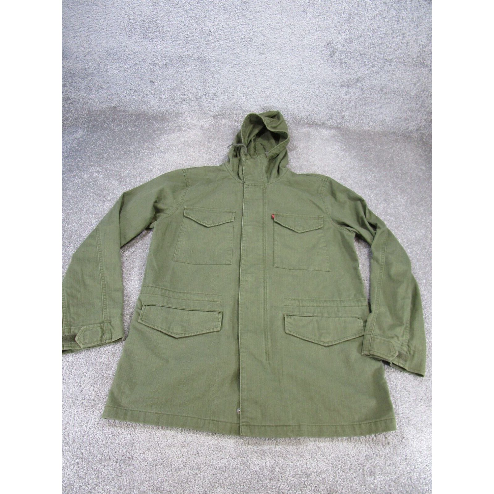 Levi s Levi s Jacket Mens Medium Green Military Denim Utility Hooded Grailed