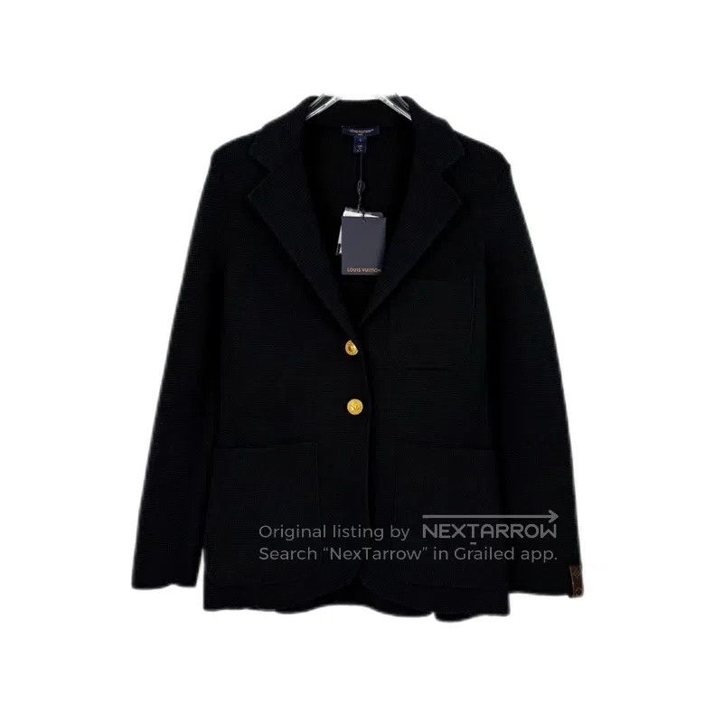 Louis Vuitton Louis Vuitton Black Gold Button Knit Cardigan sweater Size US S / EU 44-46 / 1 - 1 Thumbnail