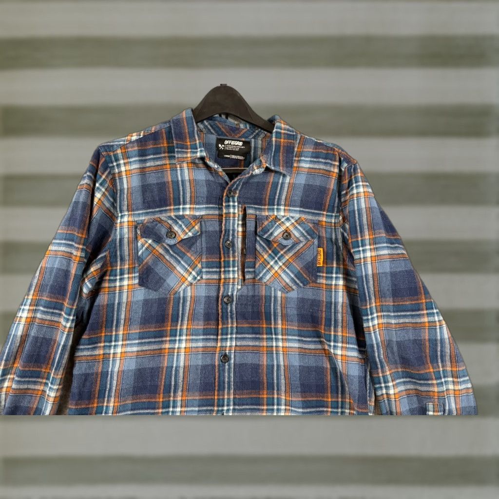 Vintage Off The Grid Shirt Mens L Blue Plaid Destroyer Flannel Button-Up Outdoor Adventure Pockets Shirt Mens L Blue Plaid Destroyer Flannel Button-Up Size US L / EU 52-54 / 3 - 1 Thumbnail
