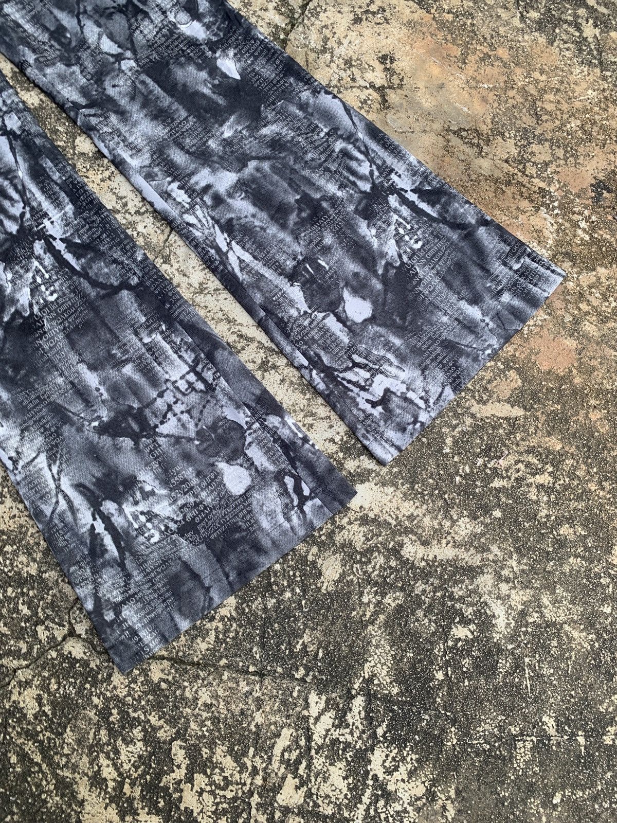 Hysteric Glamour × If Six Was Nine × Japanese Brand 2000s Whealth Honor Poem Smoky Graphic Flared bootcut Pants Size 29" - 5 Thumbnail