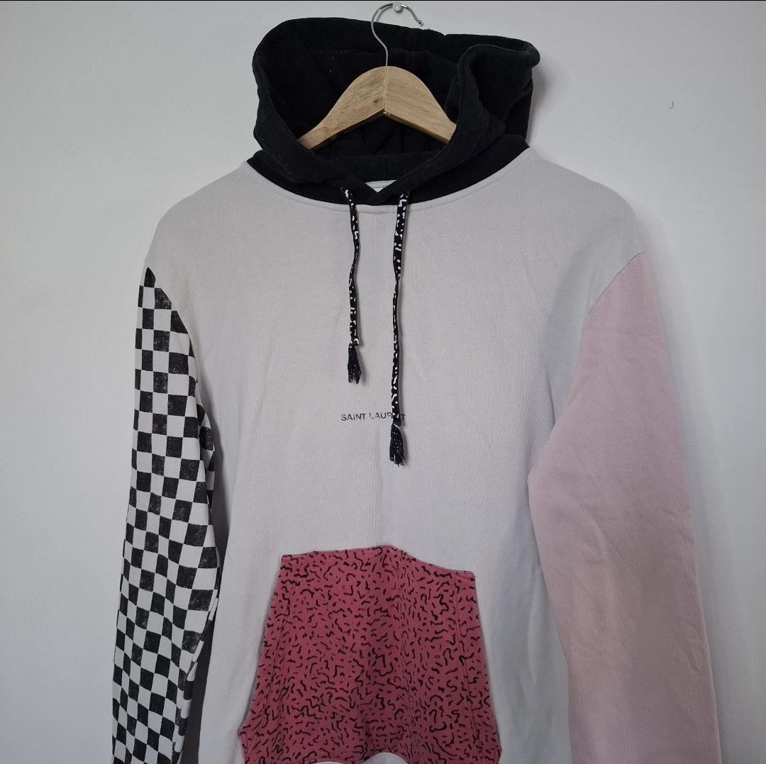 Saint Laurent Paris SAINT LAURENT 2020 Memphis Colourblock Checkered Hoodie Size US S / EU 44-46 / 1 - 3 Thumbnail
