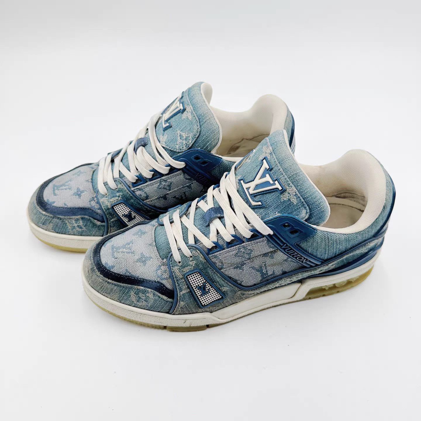 Louis Vuitton Blue Low-Top Sneakers Size 7 Size US 7 / EU 40 - 1 Thumbnail