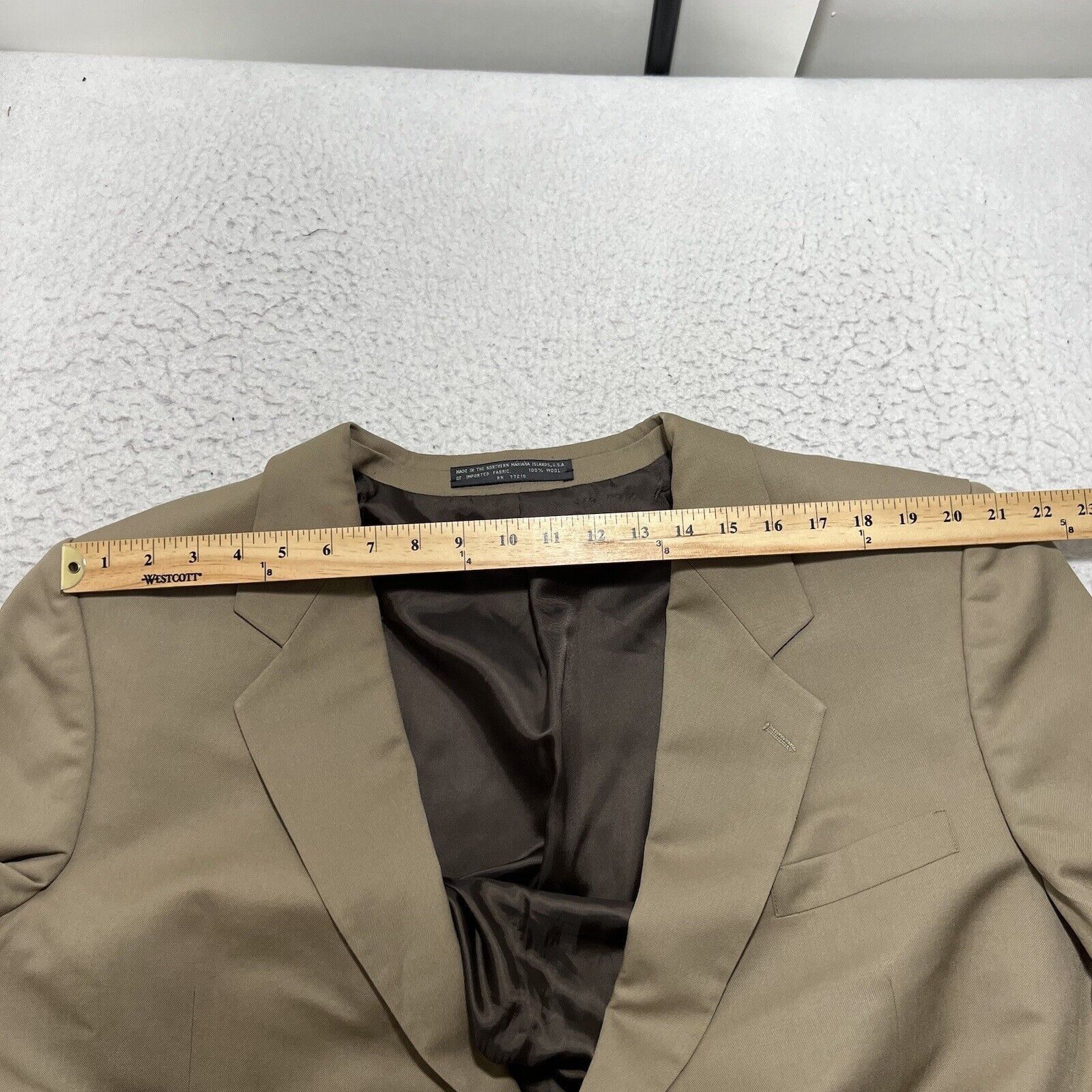 Joseph & Feiss Joseph & Feiss 50R Wool Suit Jacket Brown Beige Sport Coat Size 50R - 13 Thumbnail