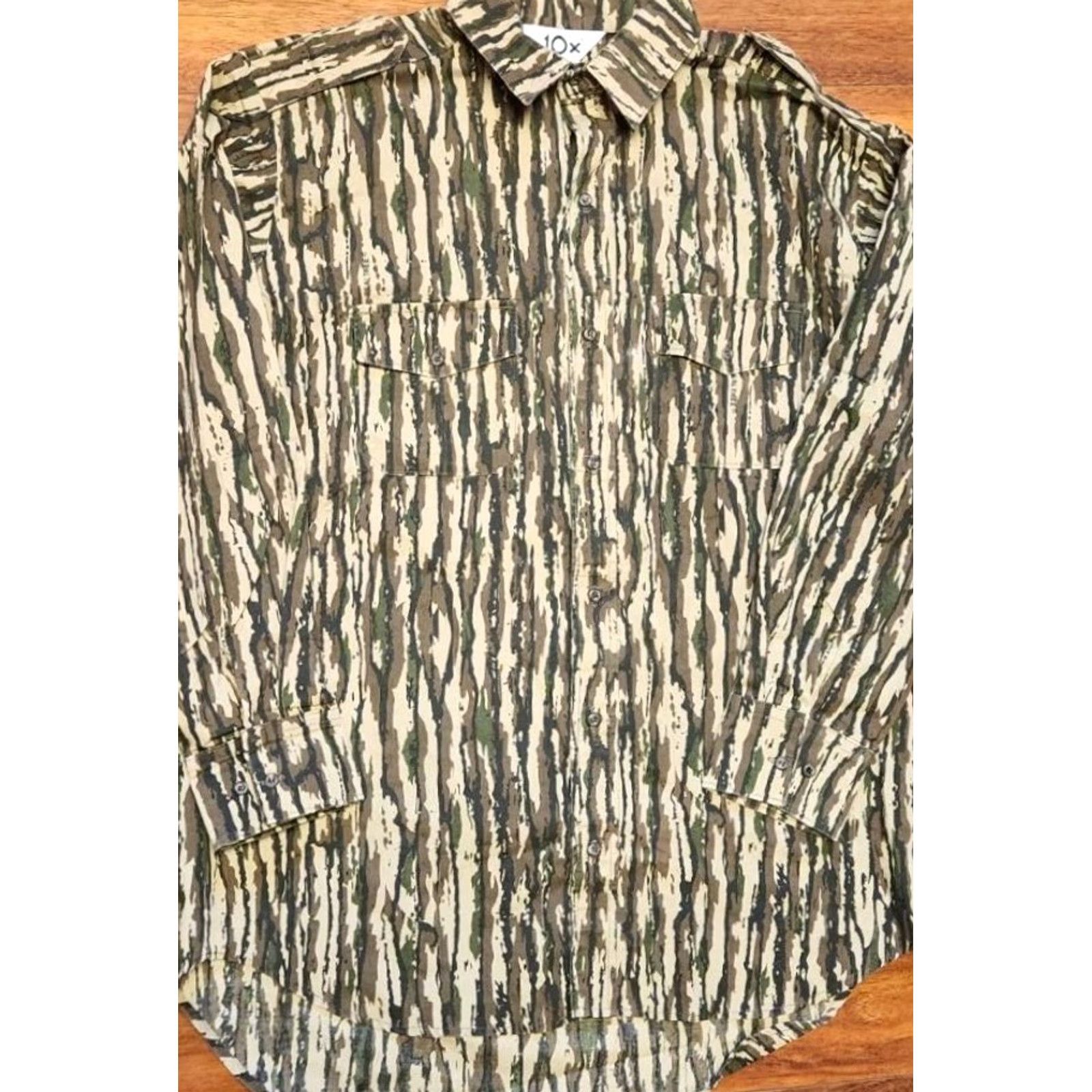 Realtree 10X Realtree Shirt Mens L Tall Tree Bark Camo Button Up Hunting USA Made Vintage Size US L / EU 52-54 / 3 - 4 Thumbnail