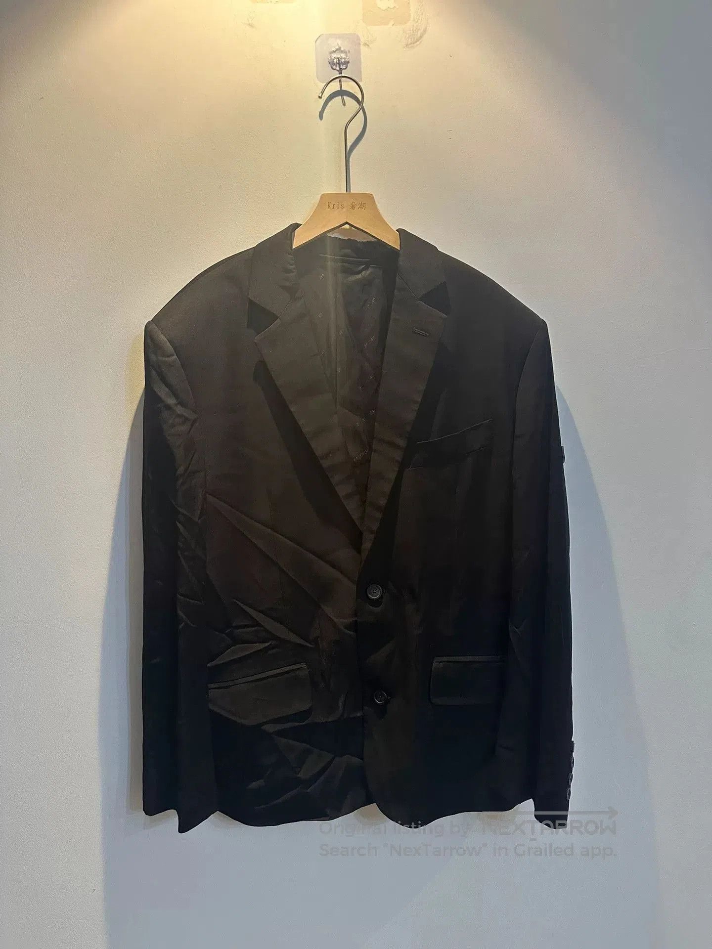Balenciaga Balenciaga Black Logo Wide Suit Jacket. Size US S / EU 44-46 / 1 - 1 Thumbnail