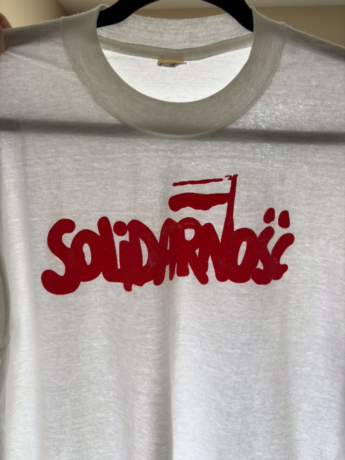 Vintage True Vintage 80s Solidarity Poland Anti USSR Protest Tee L Size US L / EU 52-54 / 3 - 3 Thumbnail