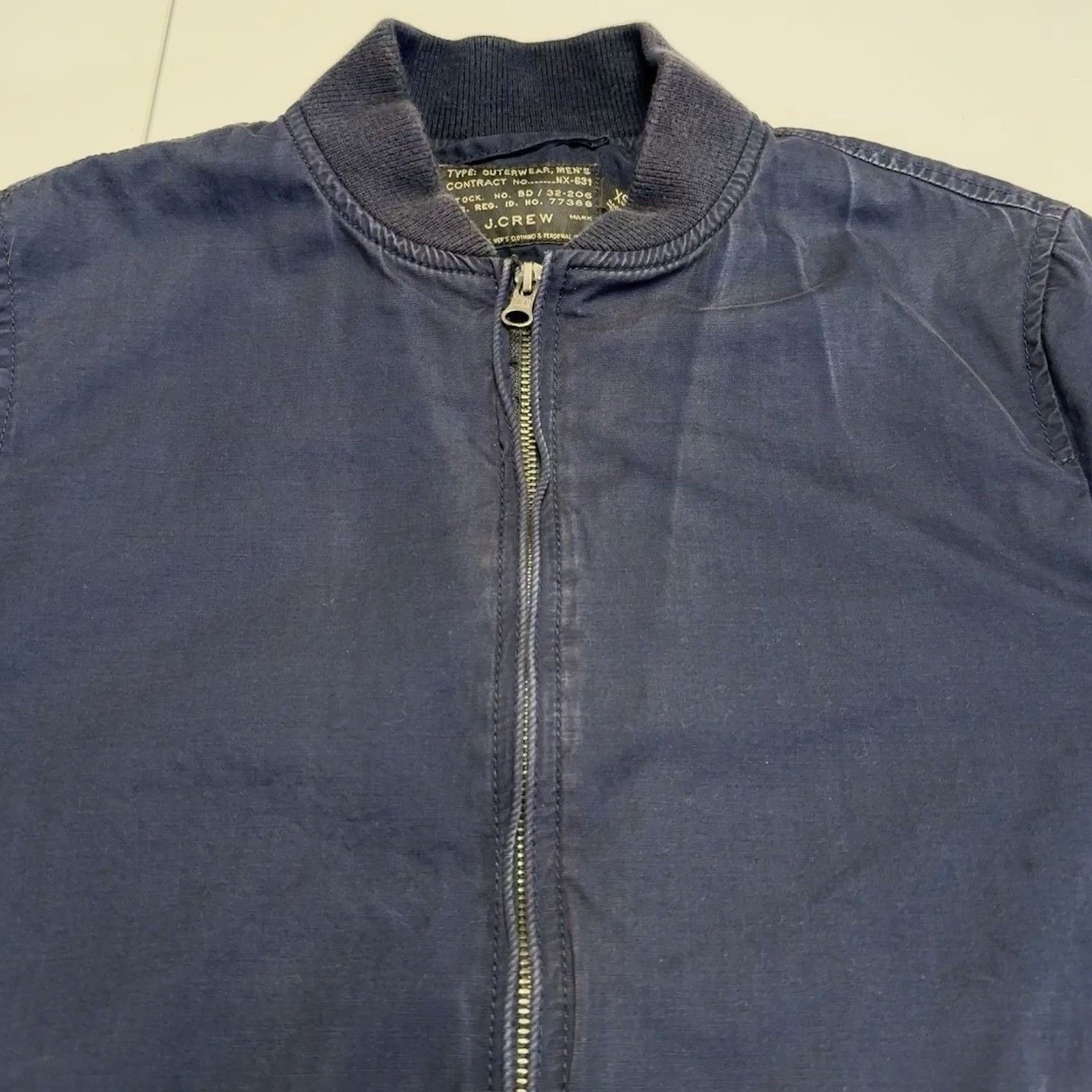 J.Crew J Crew NX-631 Jacket Men’s XS Extra Small Navy Blue Bomber Z Size US XS / EU 42 / 0 - 4 Thumbnail