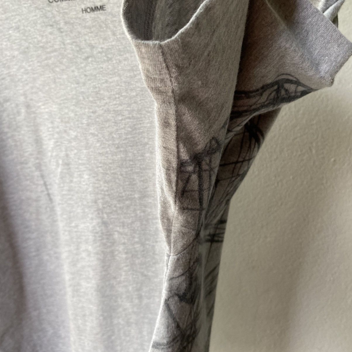 Comme des Garcons Homme COMME des GARCONS HOMME Ferris Wheel Grey Graphic Print Tee Size US S / EU 44-46 / 1 - 16 Thumbnail