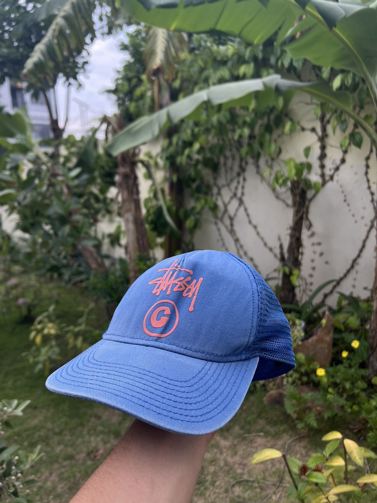 Stussy × Vintage 90's STUSSY CLASSIC RARE SUNFADED Y2K BIG LOGO CAP Size ONE SIZE - 1 Thumbnail