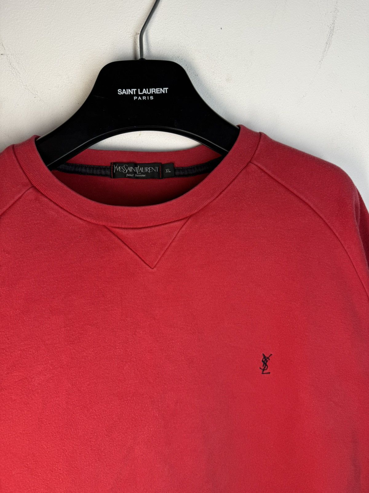 Yves Saint Laurent 90s YSL Sweatshirt Red Size US XL / EU 56 / 4 - 9 Thumbnail