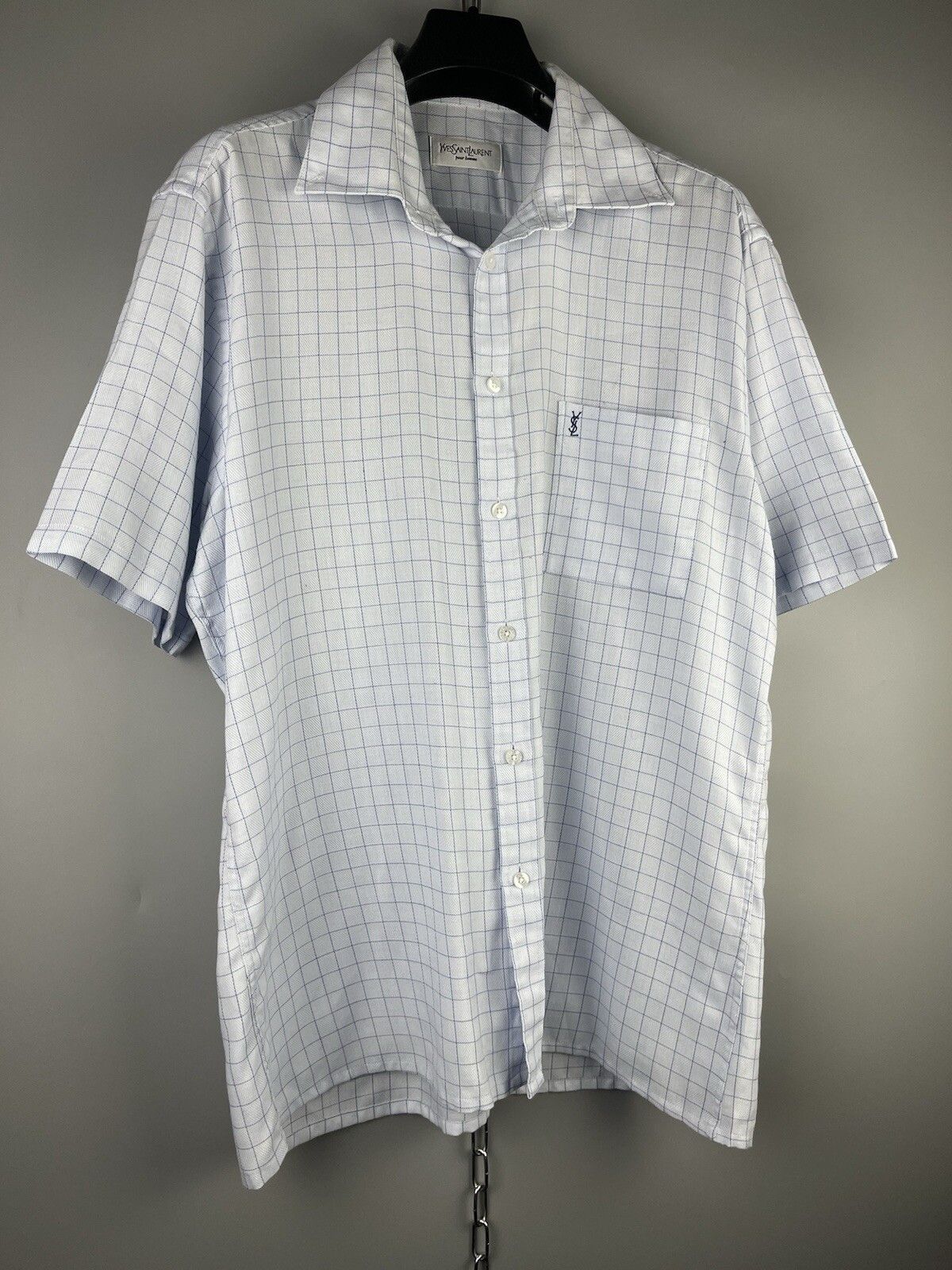 Yves Saint Laurent Yves Saint Laurent YSL Luxury Casual Short Sleeve Shirt Size US L / EU 52-54 / 3 - 2 Thumbnail