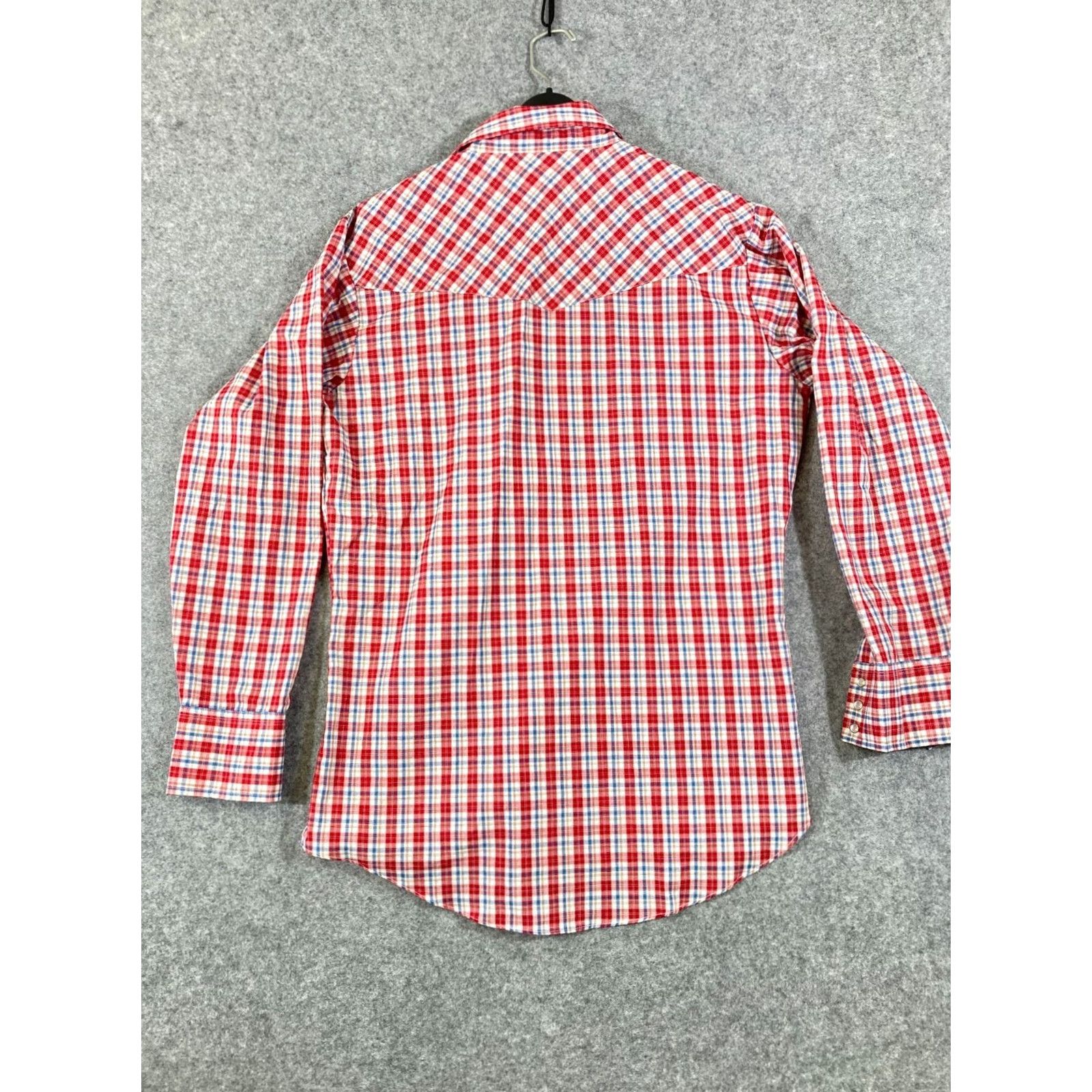 Vintage Ely Cattleman Western Shirt Mens M Red Blue Plaid Pearl Snap Long Sleeve Pockets Shirt Size US M / EU 48-50 / 2 - 5 Thumbnail