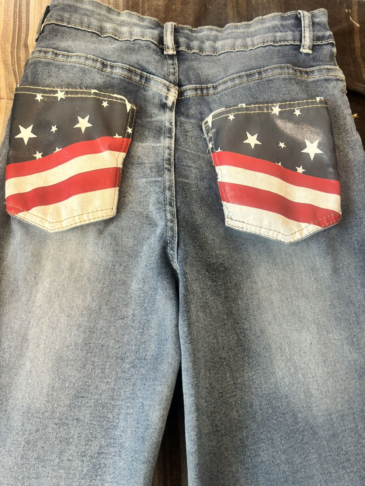 Other American Flag on Pockets Jeans Size 24" / US 00 / IT 34 - 4 Thumbnail