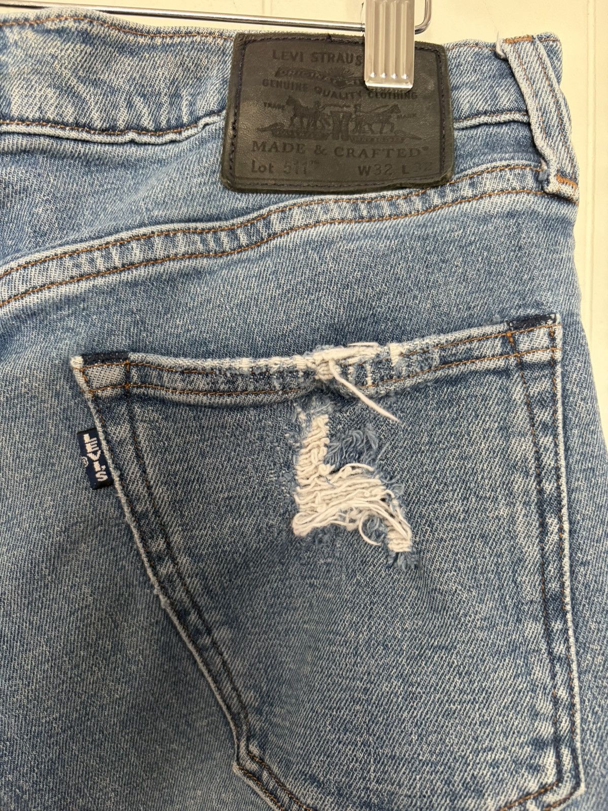 Levi's Made & Crafted Levis 511 made and crafted distressed blue jeans Size US 32 / EU 48 - 4 Thumbnail