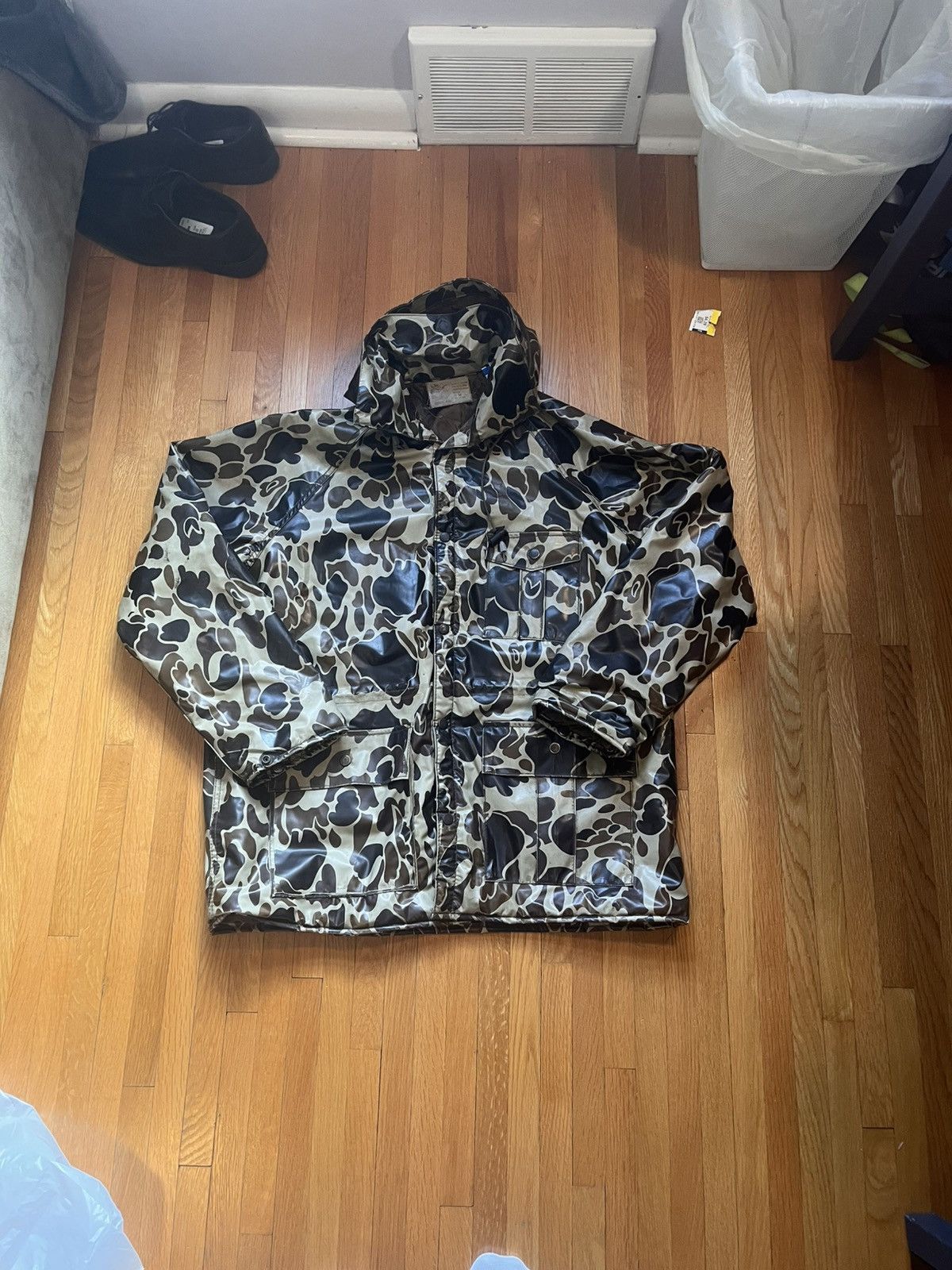 Vintage Camo Rain Jacket Size US M / EU 48-50 / 2 - 1 Thumbnail