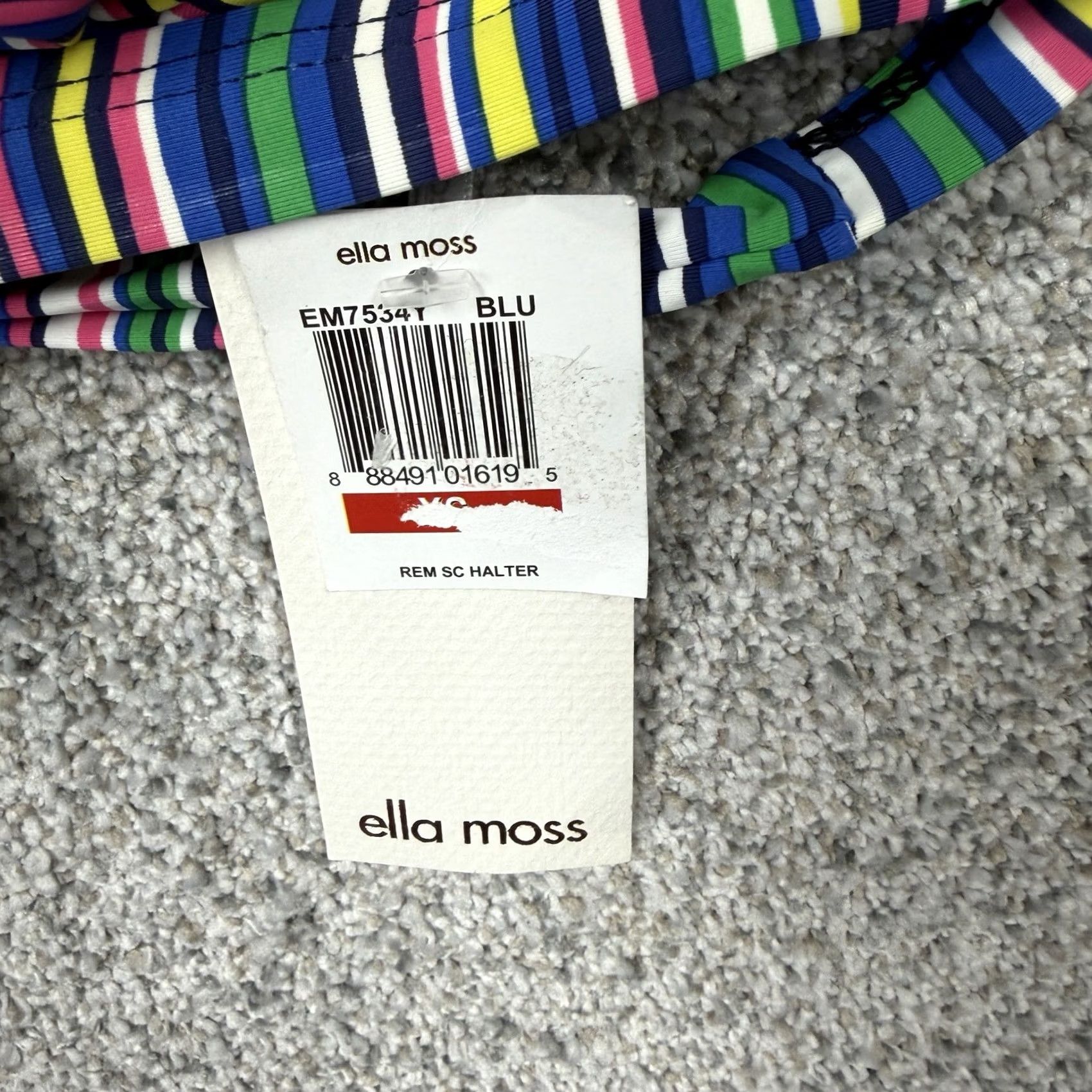Vintage Ella Moss Bikini Top XS Striped Retro 70s Boho Chic Eclectic Coastal Layering Size XS / US 0-2 / IT 36-38 - 2 Thumbnail