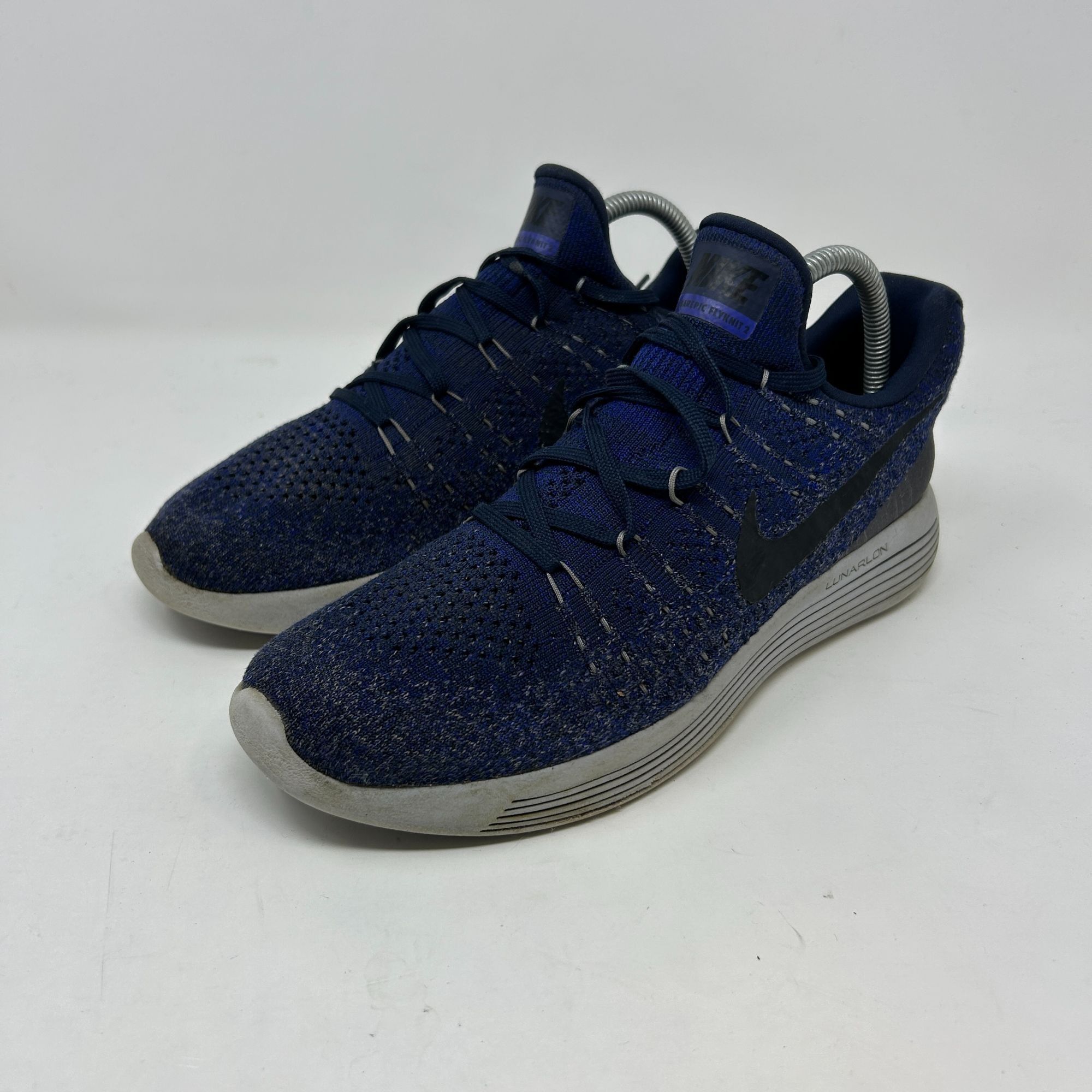 Nike Nike LunarEpic Low Flyknit 2 Mens Running Shoes Navy & Gray Size US 8.5 / EU 41-42 - 6 Thumbnail