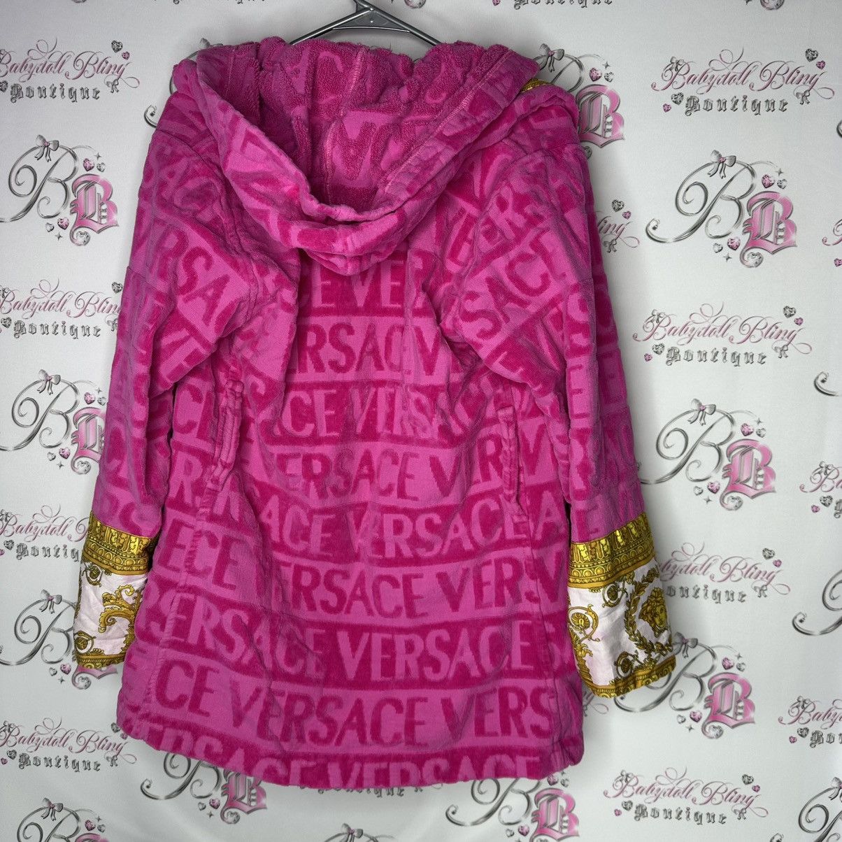 Versace Versace pink robe short with belt terry cloth towel Size S / US 4 / IT 40 - 7 Thumbnail