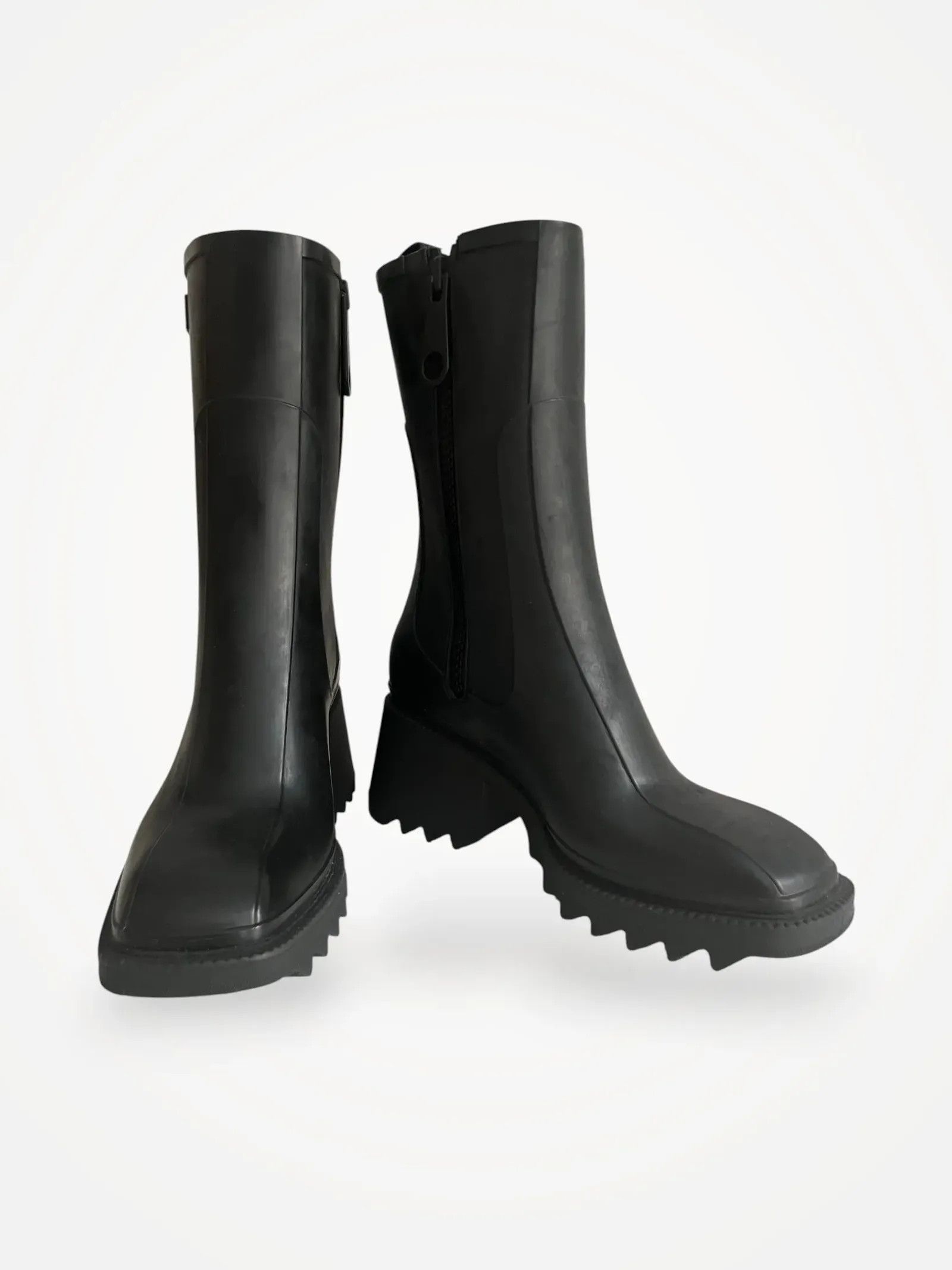 Chloe Chloe Betty Rain Boots Black Boots Size US 10 / IT 40 - 1 Thumbnail