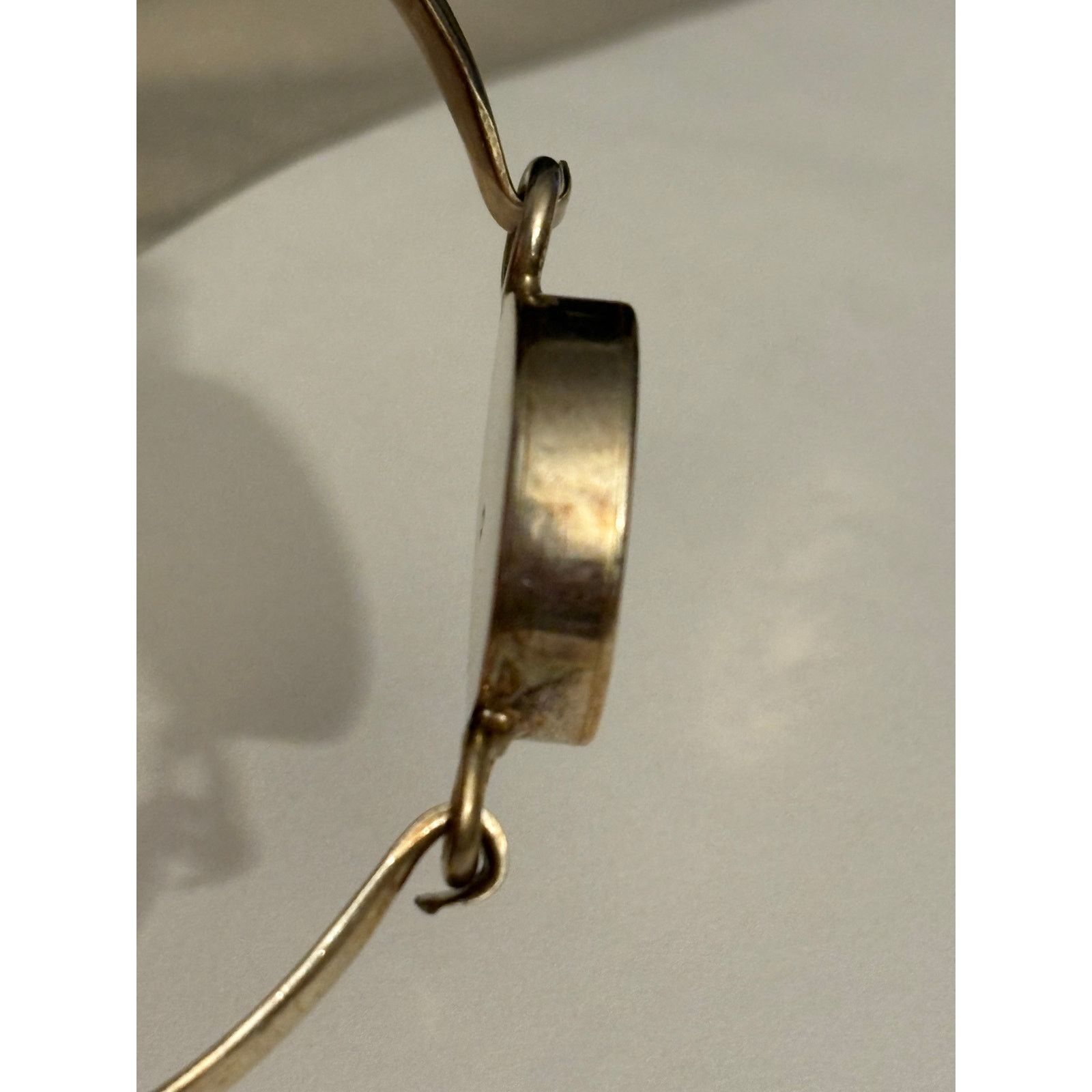 Other Vintage Sterling Silver 925 Bangle Bracelet Monogram 7 Inch Size ONE SIZE - 12 Thumbnail