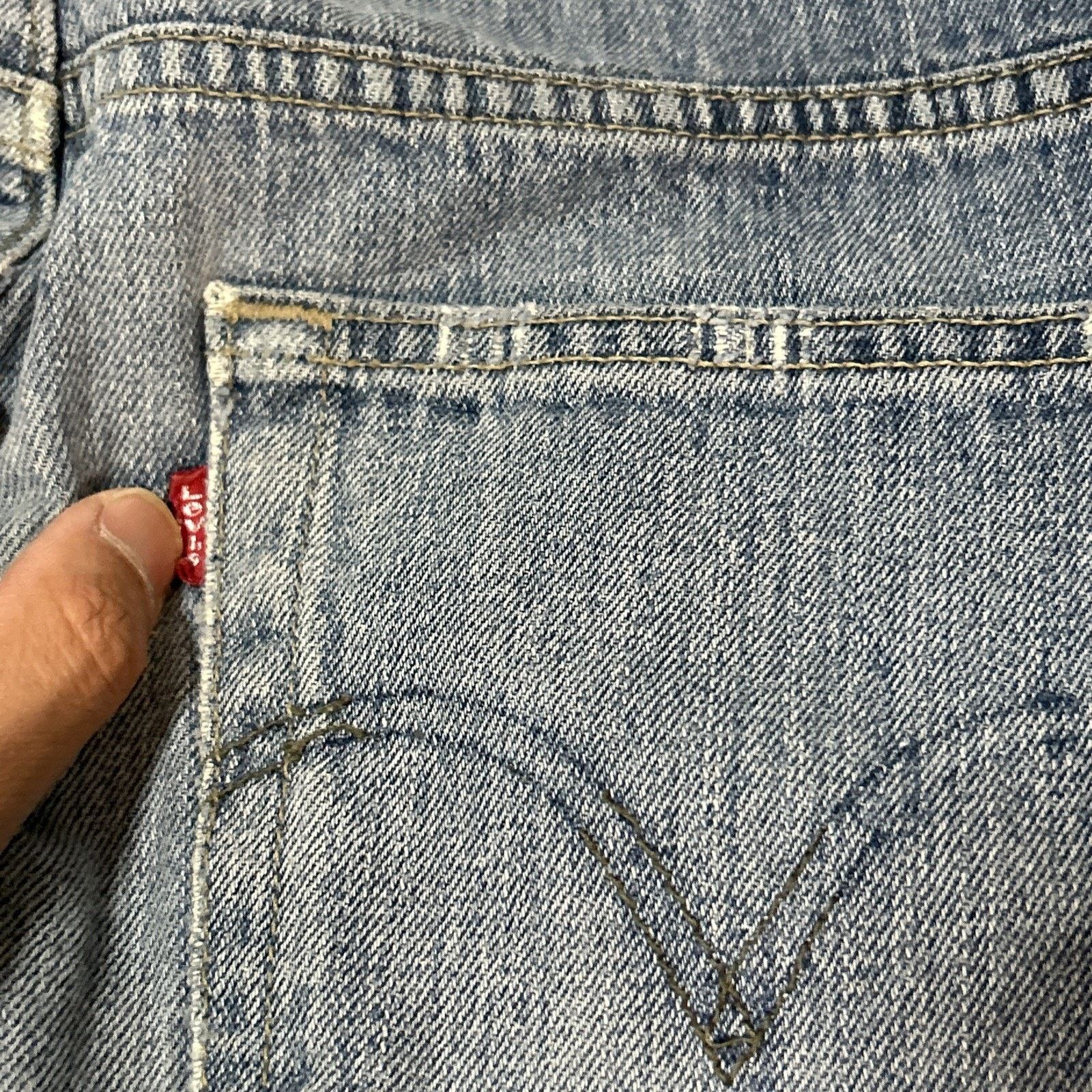 Levi's Y2k Levis Rare Sample Pair Unfinished Jeans 32x32Vintage Size US 32 / EU 48 - 5 Thumbnail