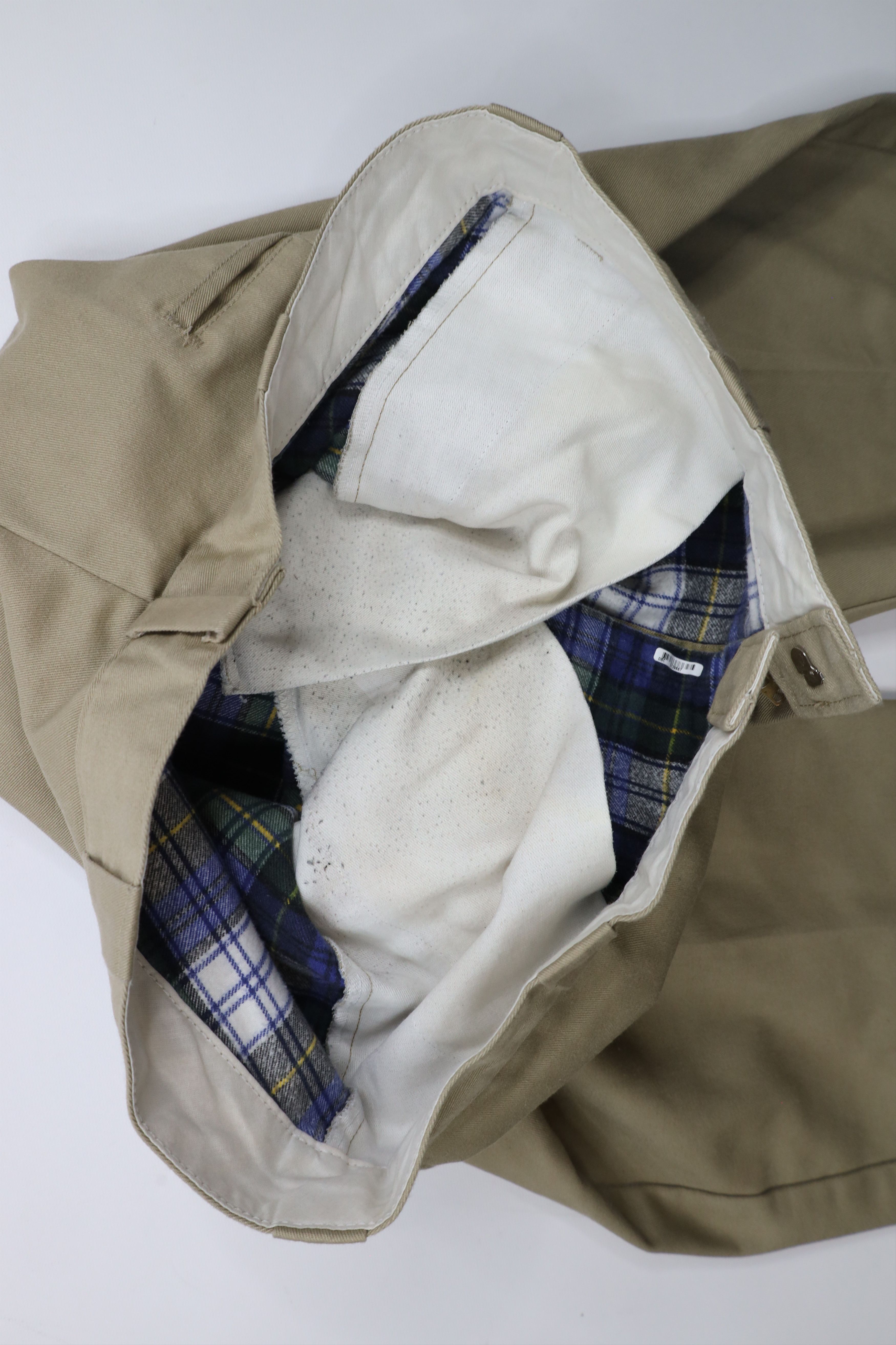 Dickies × Vintage Vintage 90s Y2K Dickies Flannel Lined Wide Leg Pants Beige Size US 36 / EU 52 - 11 Thumbnail