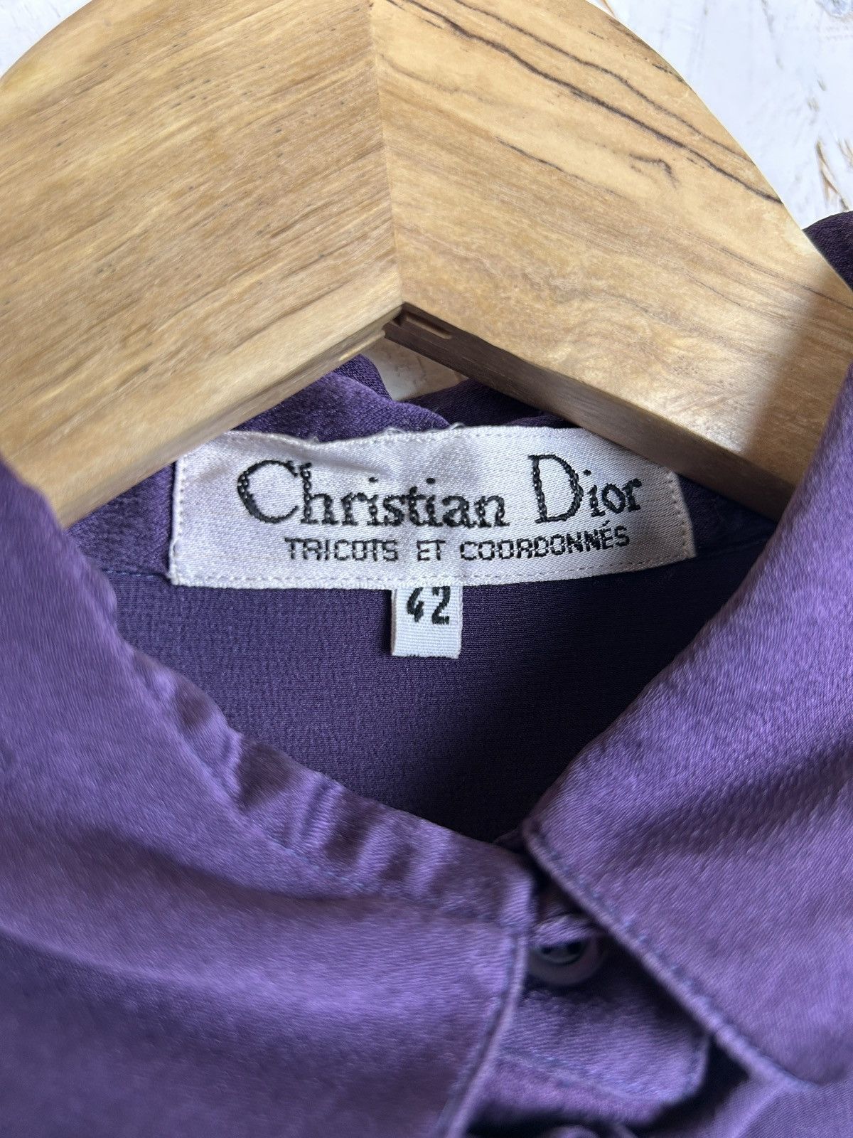 Christian Dior Monsieur 80s Vintage Christian Dior Cute Silk Collared Vest Shirt Size M / US 6-8 / IT 42-44 - 3 Thumbnail