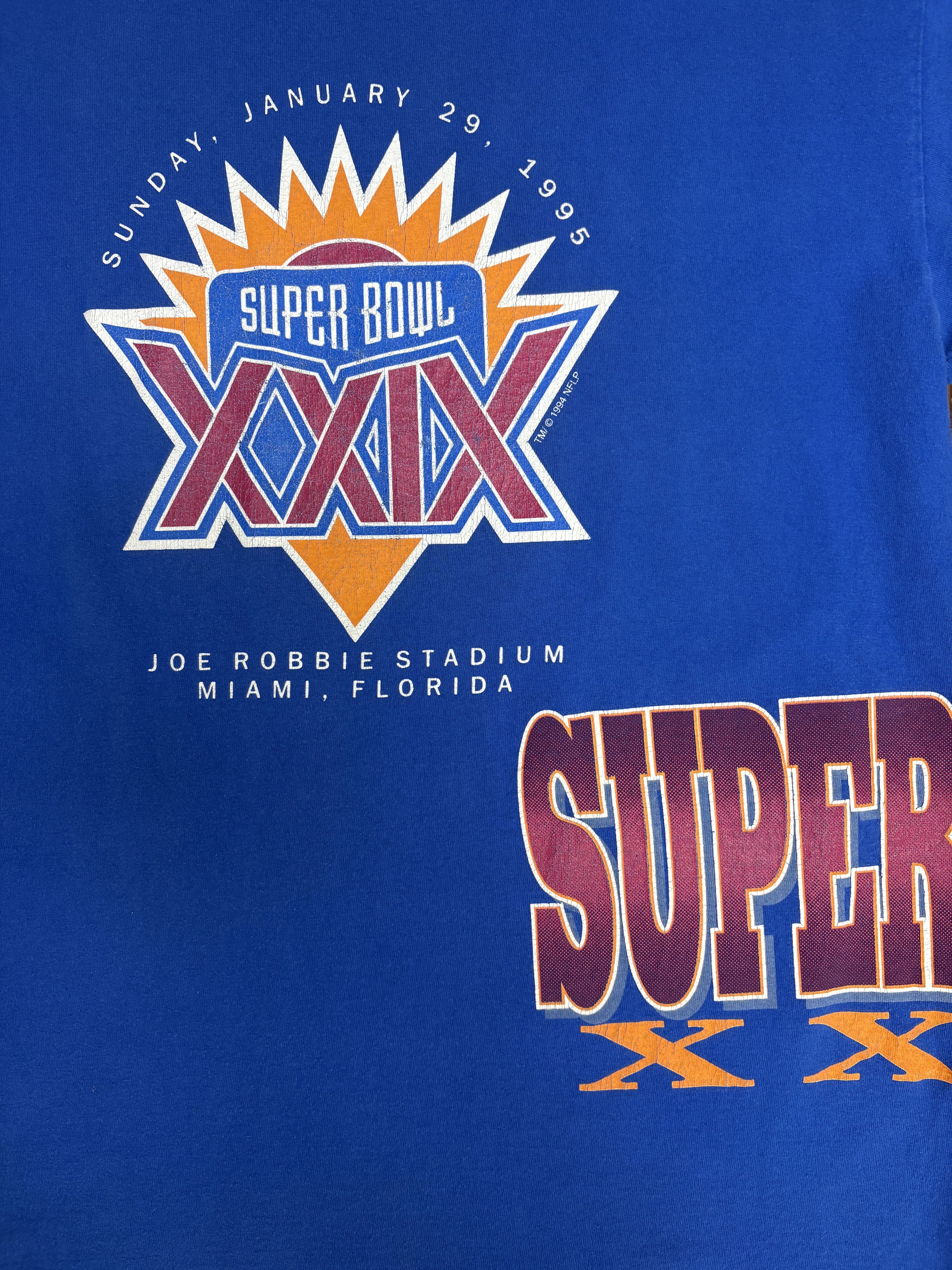 Vintage Super Bowl XXIX Vintage Made in USA Blue T-Shirt Tee Size US XL / EU 56 / 4 - 2 Thumbnail