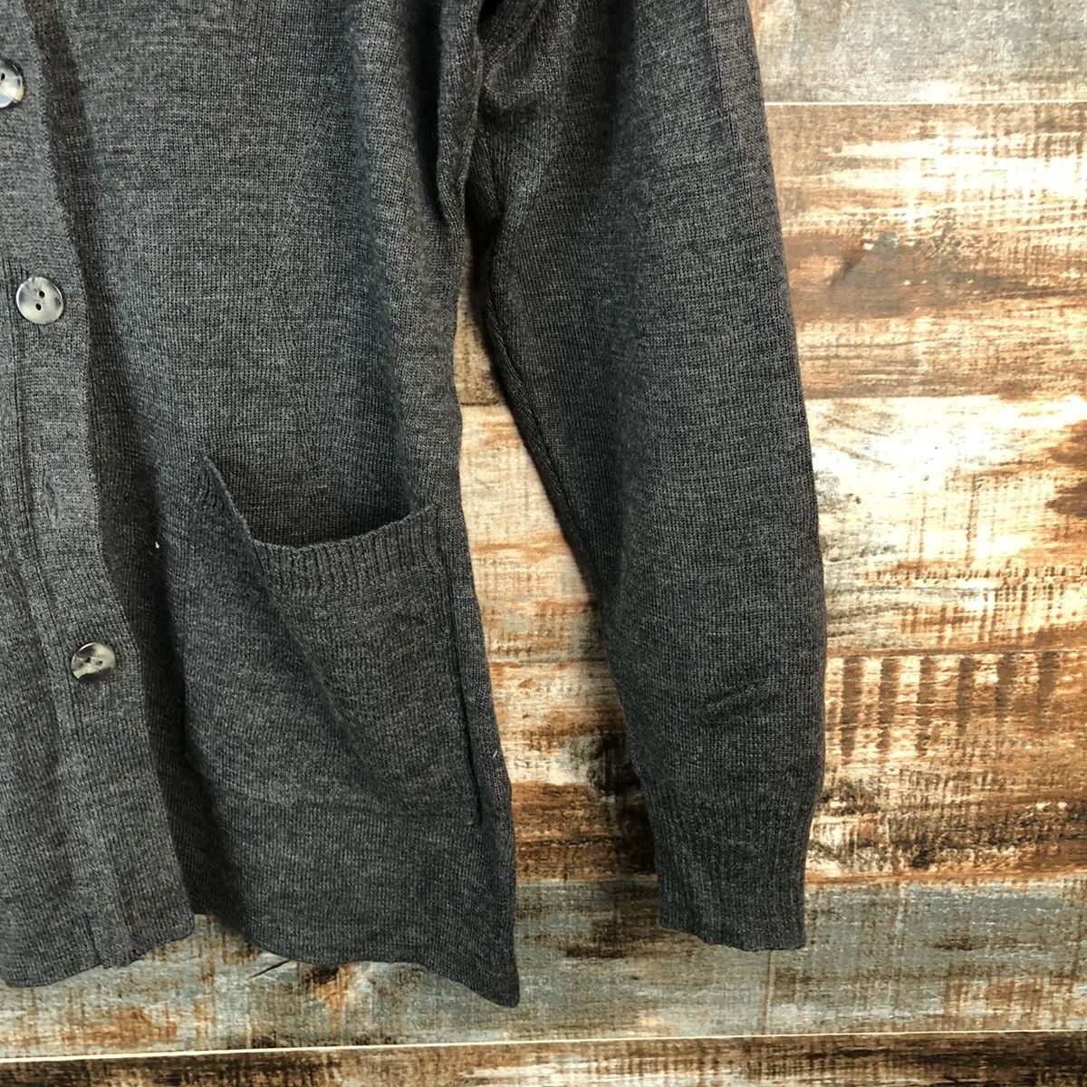 Japanese Brand Quide Nevf Black Cardigan Knitwear #A1385 Size US L / EU 52-54 / 3 - 8 Thumbnail