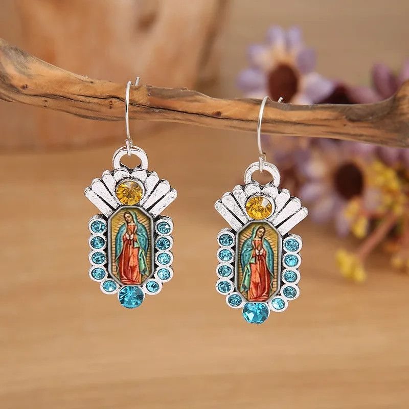 Jewelry × Vintage Virgin Mary Earrings Size ONE SIZE - 2 Thumbnail