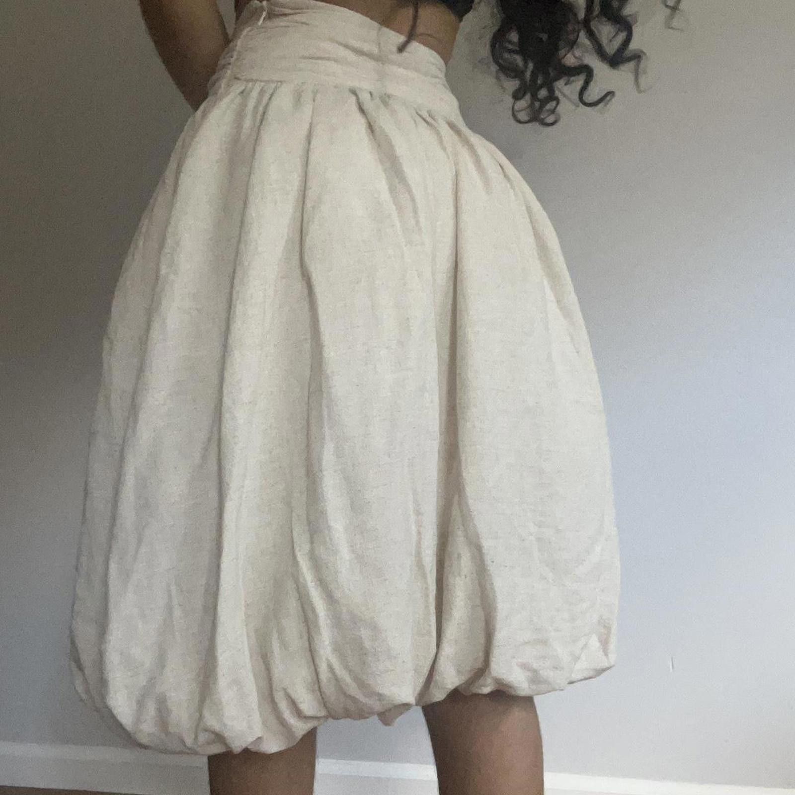 Other Cream midi skirt with elastic waistband Size 25" / US 0 / IT 36 - 3 Thumbnail