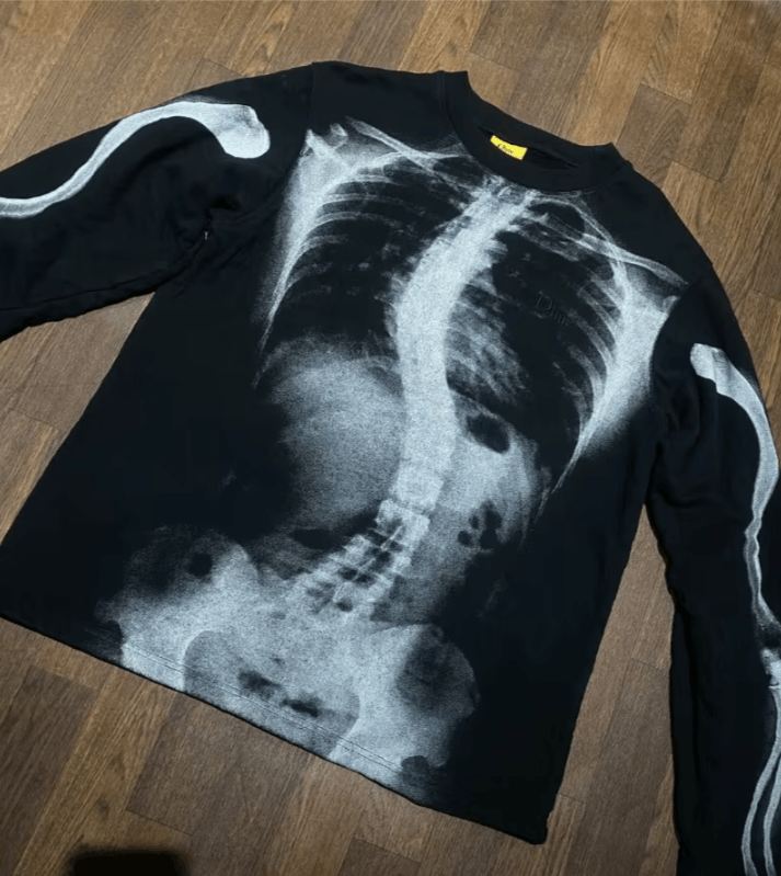 Loose and Fashionable Casual Skull Print Long-sleeved