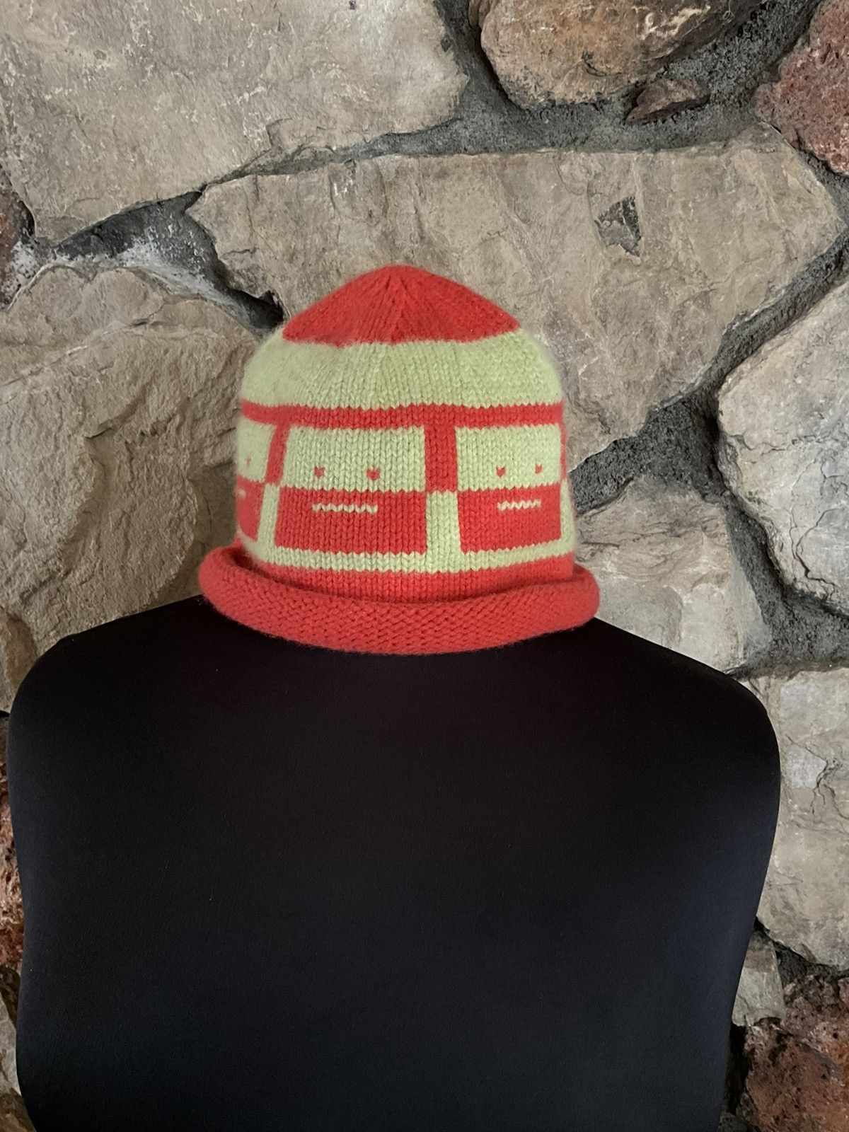 image of Acne Studios Beanie in Green, Men's