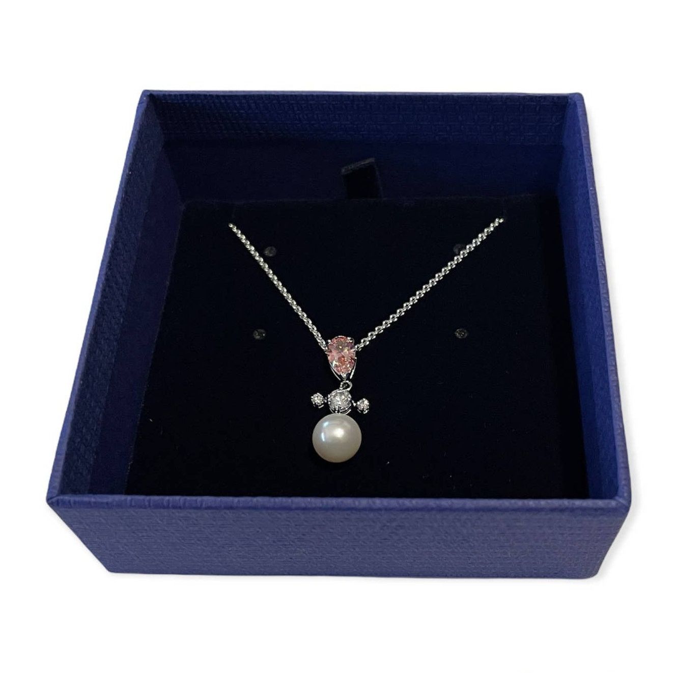 Swarovski Swarovski Perfection Silver Necklace Pink RHS Crystal Pearl Size ONE SIZE - 6 Thumbnail