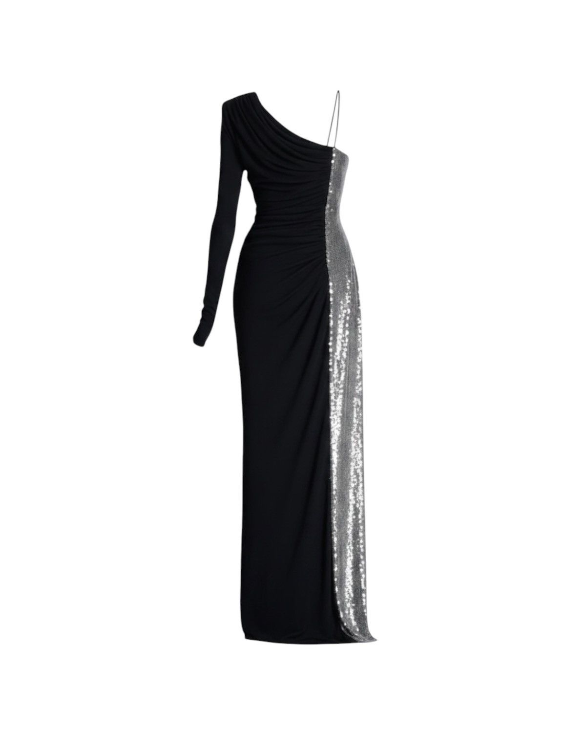 Balmain Balmain Pagoda One-Shoulder Gown - Black, FW25/SS26 Size M / US 6-8 / IT 42-44 - 3 Thumbnail