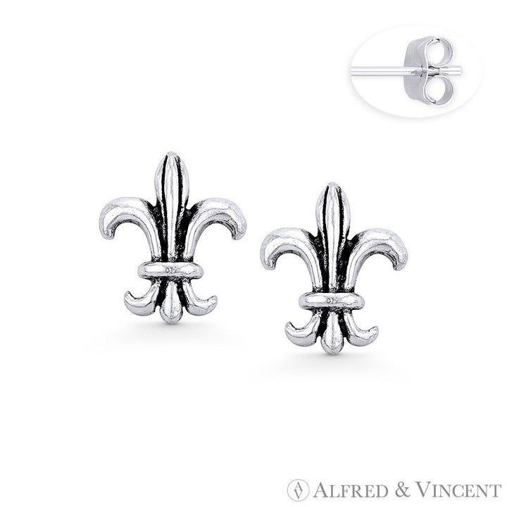 Other Fleur-De-Lis Flower French Monarchy Charm Stud Earrings Size ONE SIZE - 1 Preview