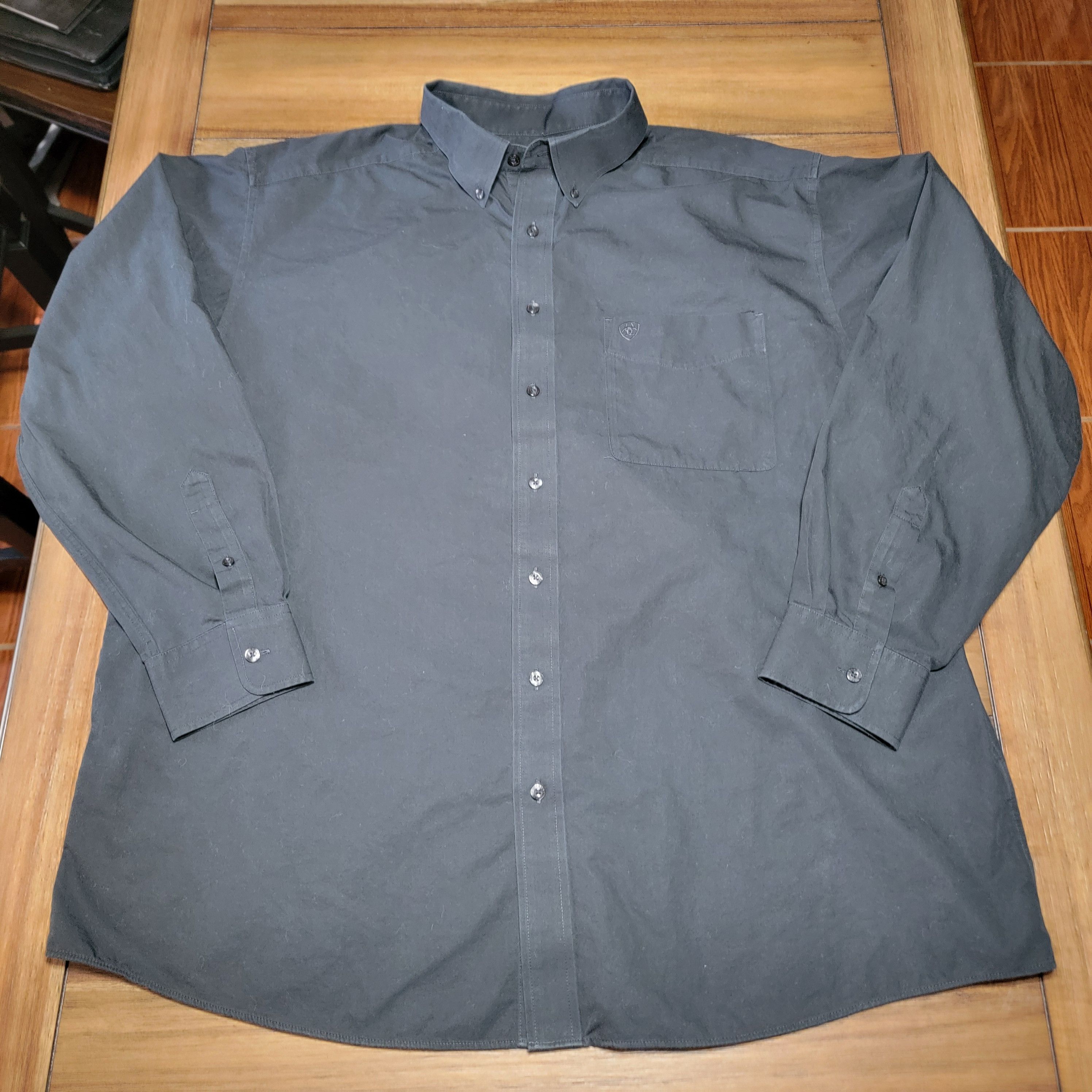 Ariat Ariat LS Full Button Black Shirt Wrinkle-Free - Size XXL Size US XXL / EU 58 / 5 - 1 Thumbnail