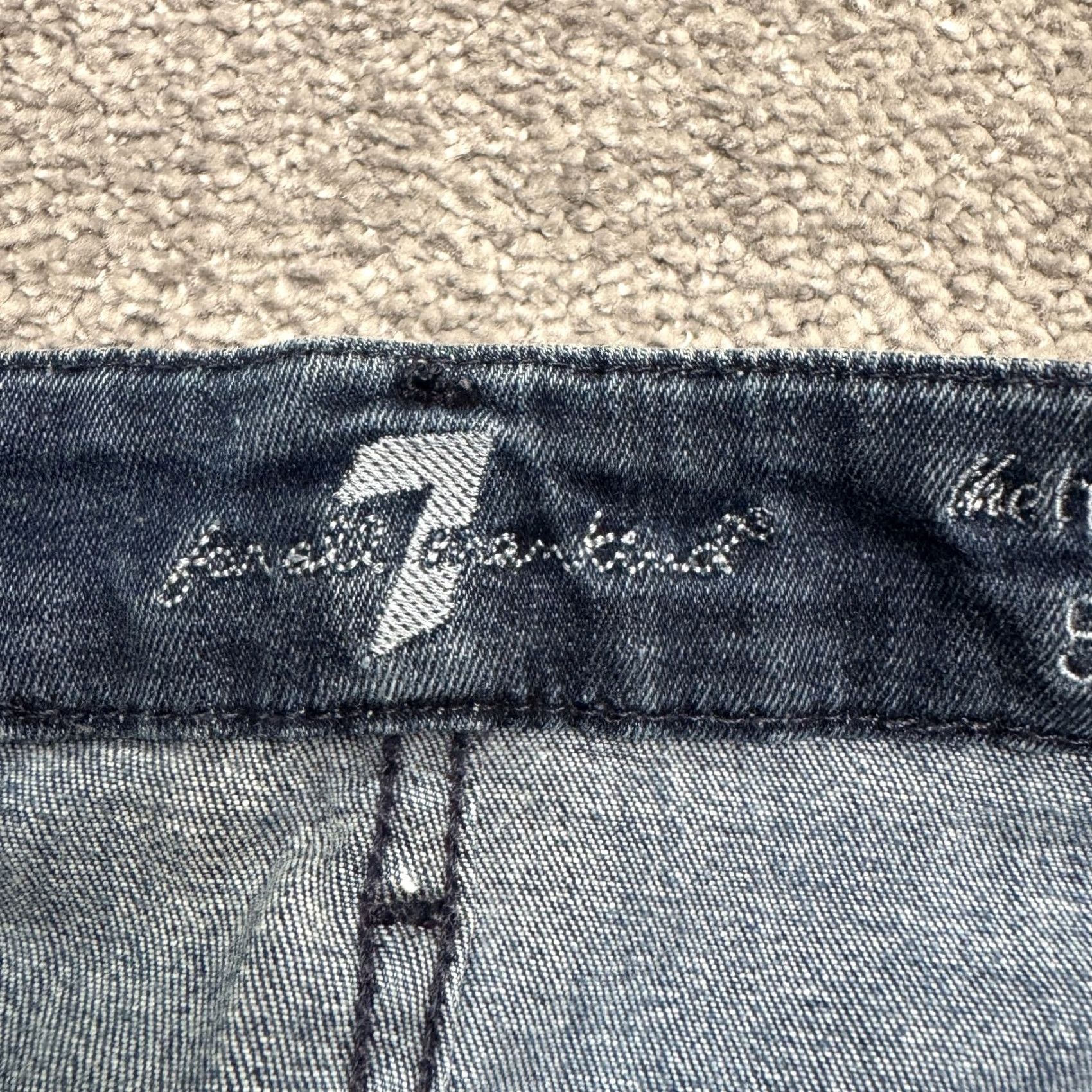 7 For All Mankind 7 For All Mankind The High Waist Skinny Jeans Womens 27 Blue Dark Wash Size 26" / US 2 / IT 38 - 7 Thumbnail