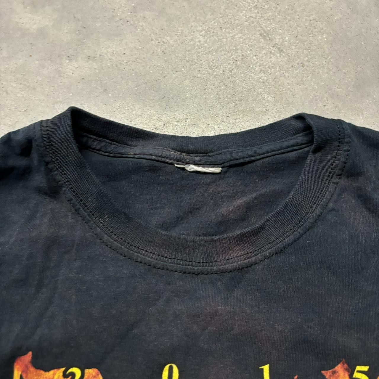 Japanese Brand × Vintage Crazy Vintage Y2K/2000s Black Grunge Bike Week Bleached Graphic Tee! Size US M / EU 48-50 / 2 - 6 Thumbnail