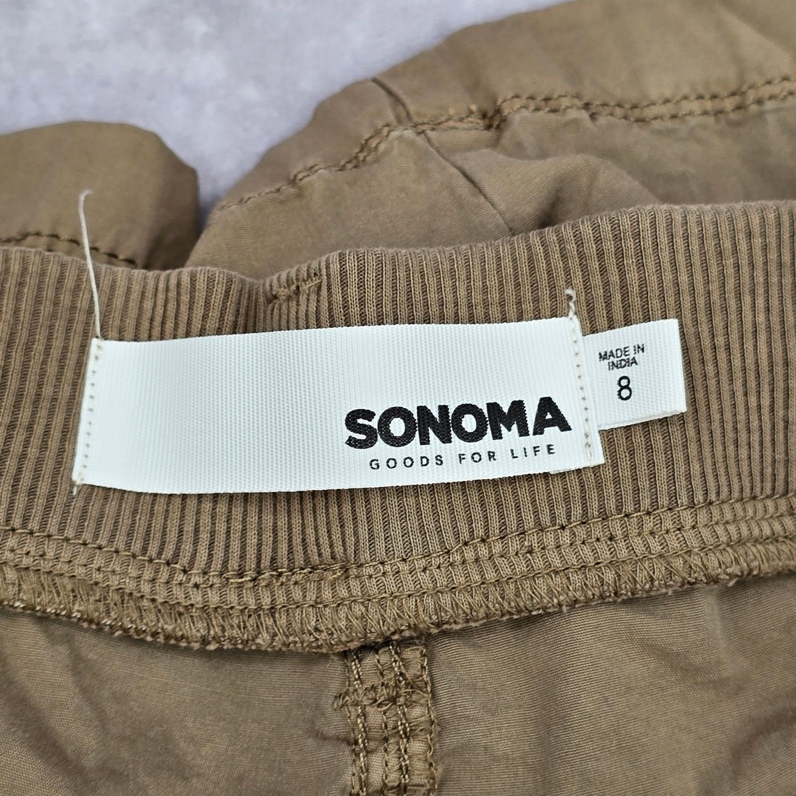 Sonoma Sonoma Tan Cargo Flat Front Bottoms Pants Shorts Cotton 8 Size 30" / US 8 / IT 44 - 7 Thumbnail