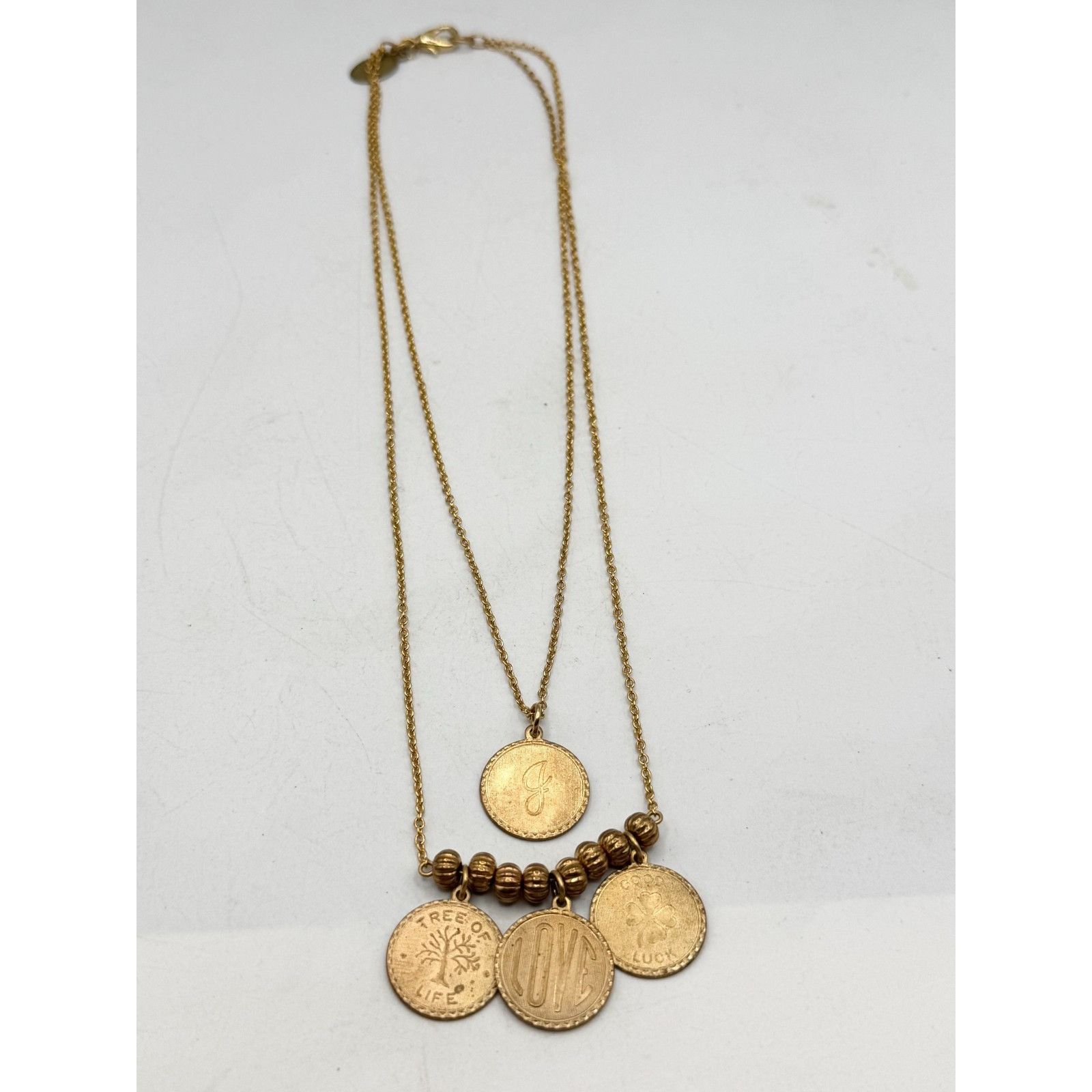 Other Vintage love charm double strand necklace Size ONE SIZE - 4 Thumbnail