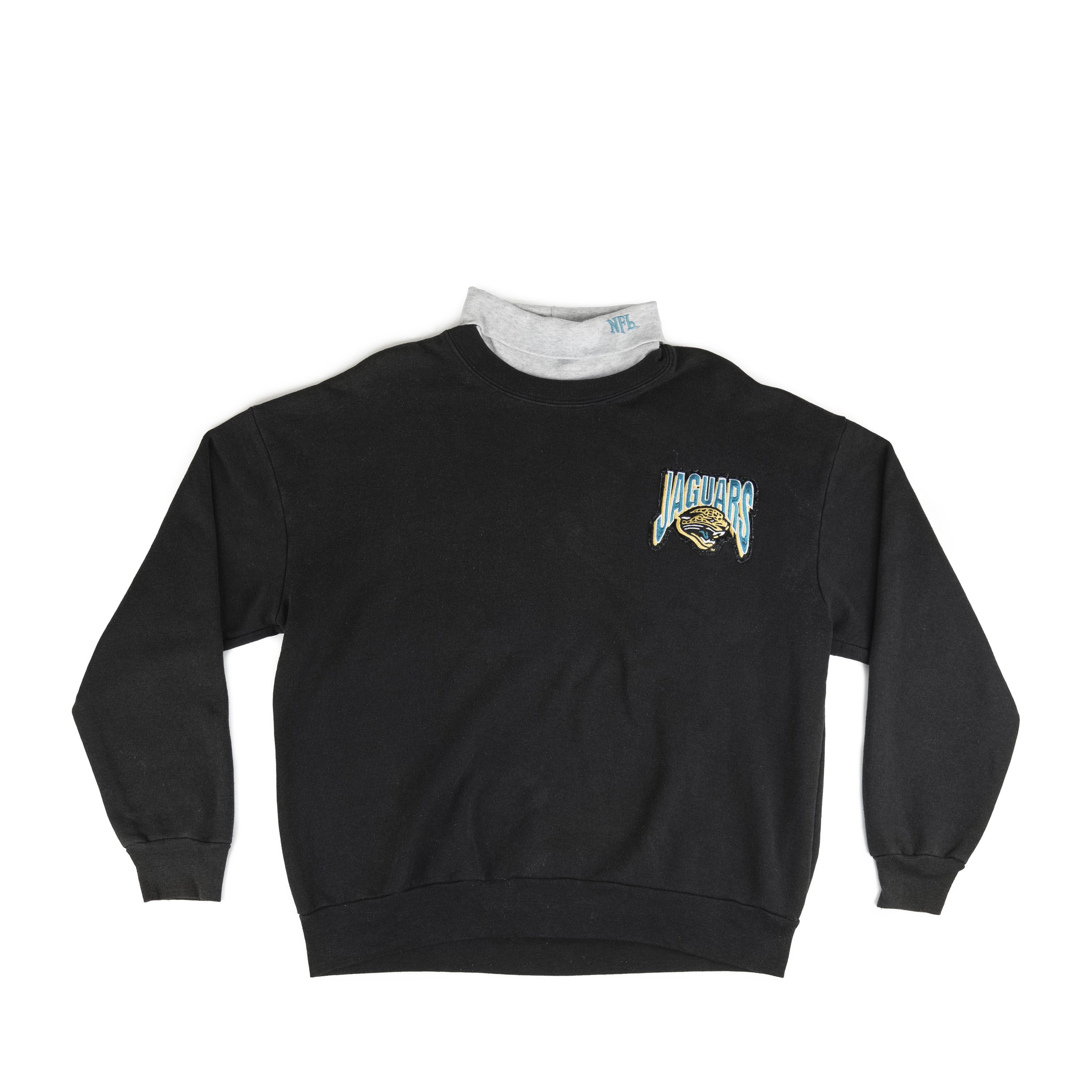 Majestic × NFL × Vintage Vintage 1990's Jacksonville Jaguars Turtle Neck Crewneck Size US XL / EU 56 / 4 - 1 Thumbnail